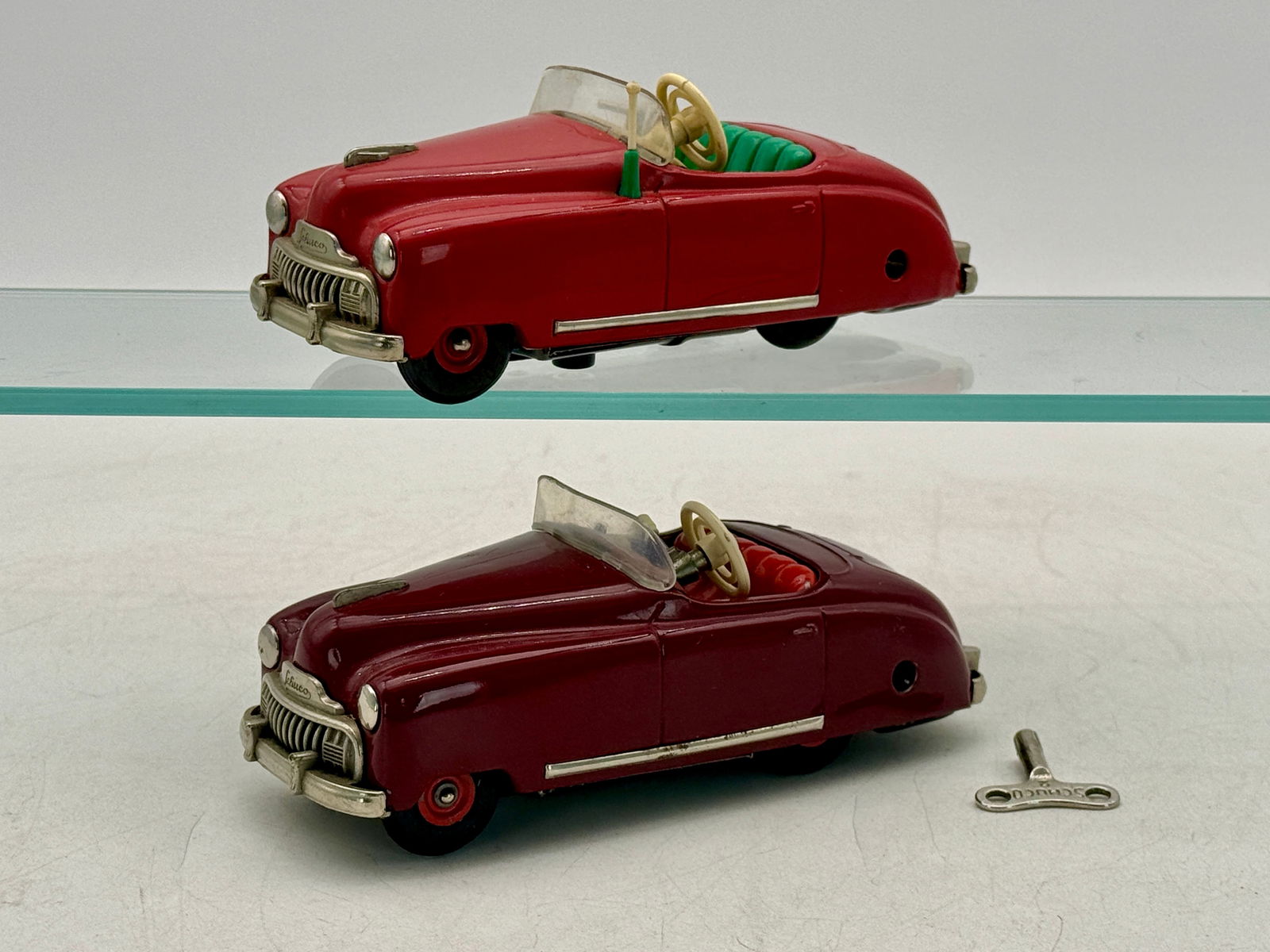 Two Schuco Tinplate Wind-Up Toy Cars with Key (1 of 3)