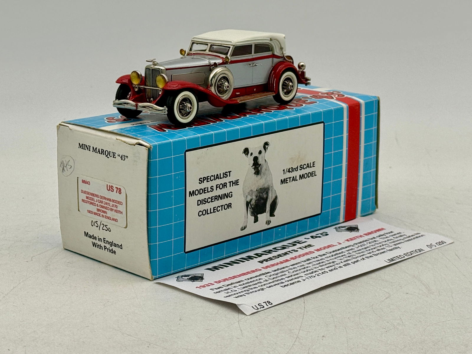 Mini Marque 43 US78 1/43 Scale 1933 Duesenberg Model J Model (1 of 2)