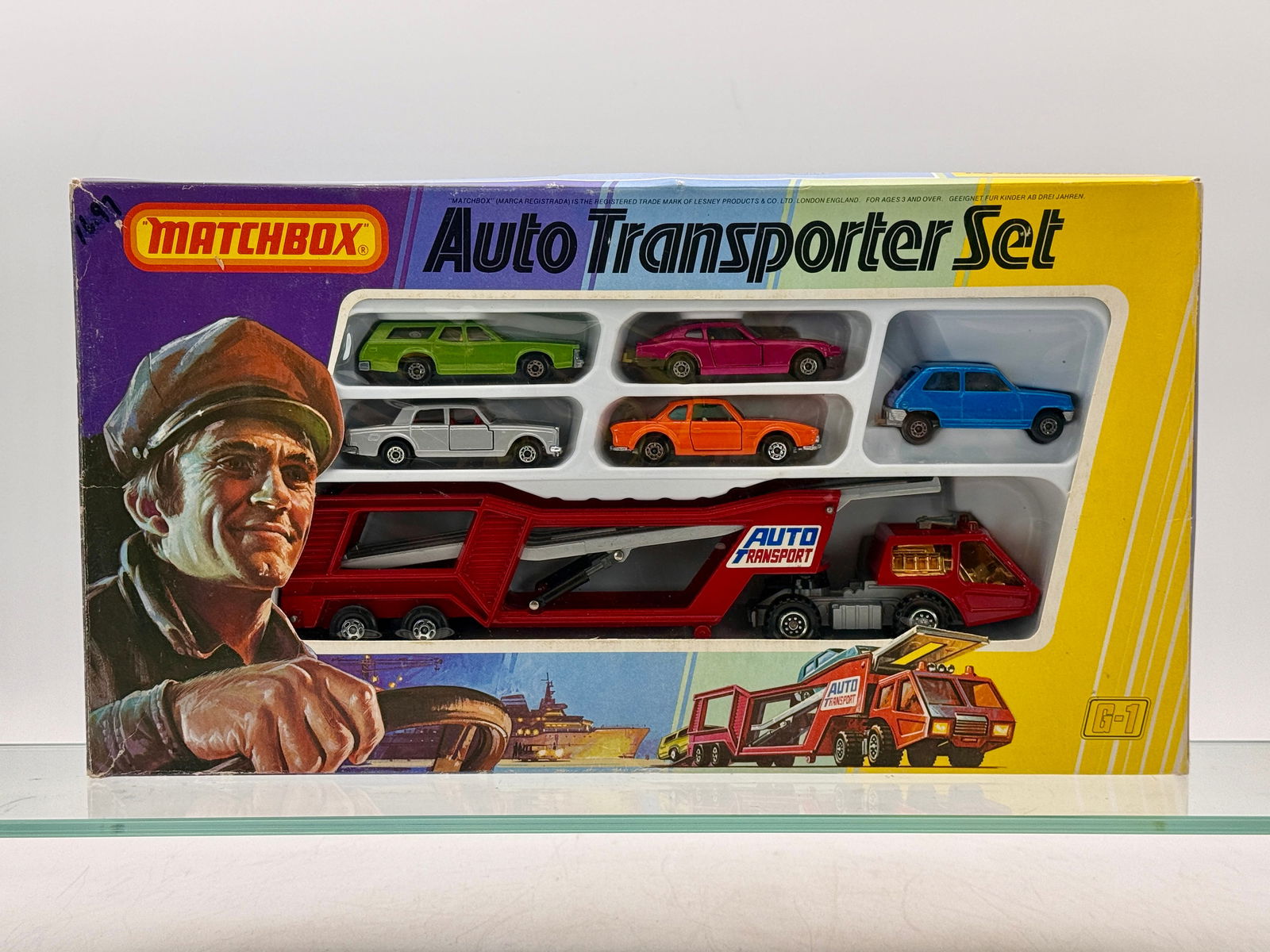 Matchbox G-1 Auto Transporter Set with Several Toy Cars (1 of 3)