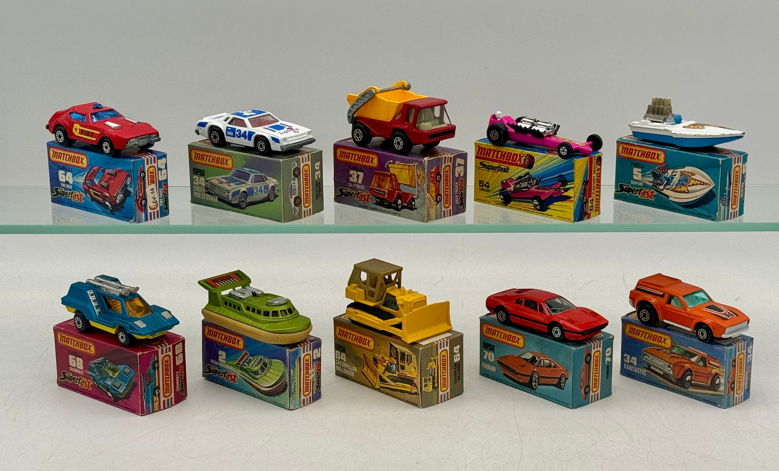 10 Matchbox Superfast Die-Cast Vehicles (1 of 2)