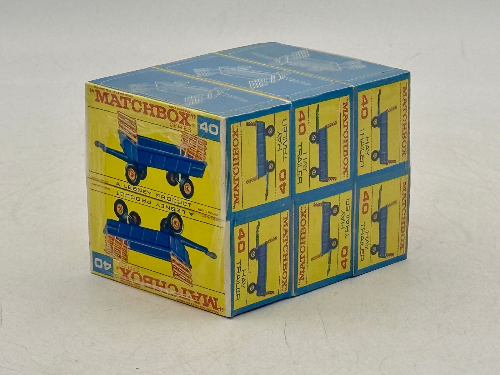 Matchbox Lesney No 40 Hay Trailer Shipping cube sealed. (1 of 4)
