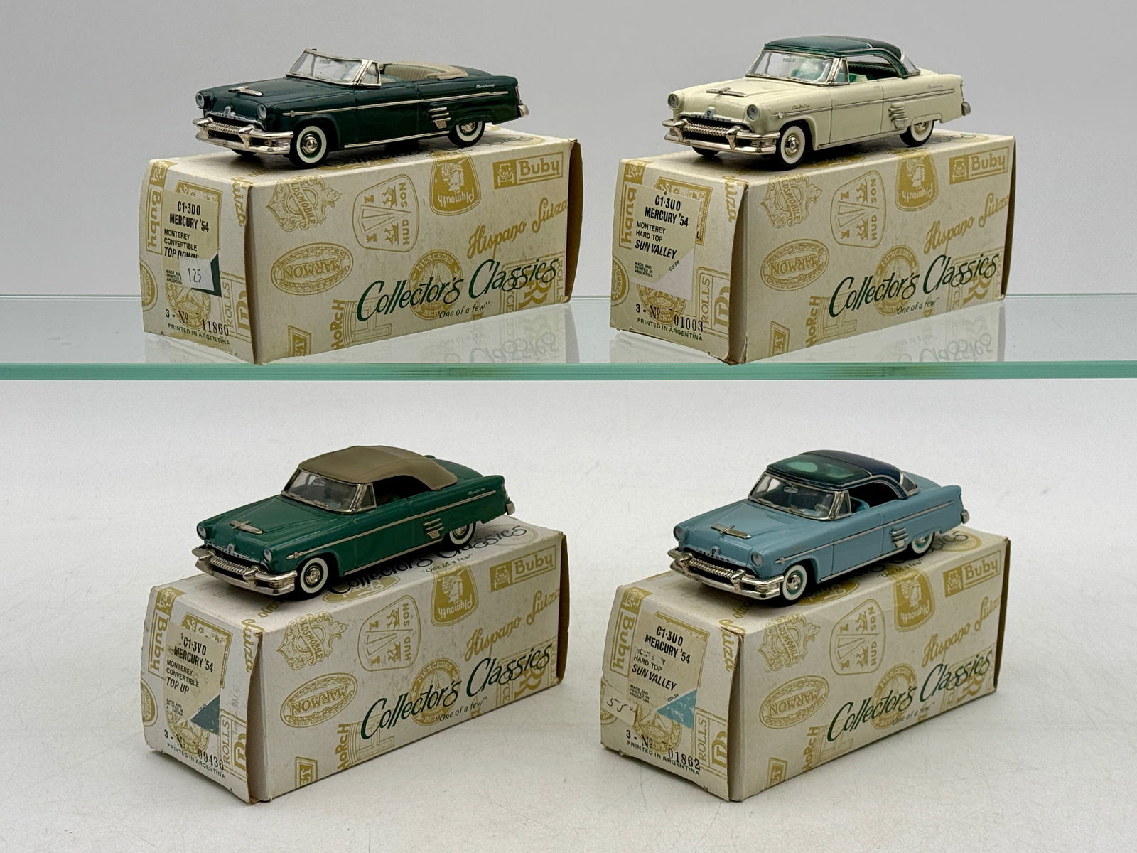4 Buby Collector's Classics 1954 Mercury Monterey Cars (1 of 2)
