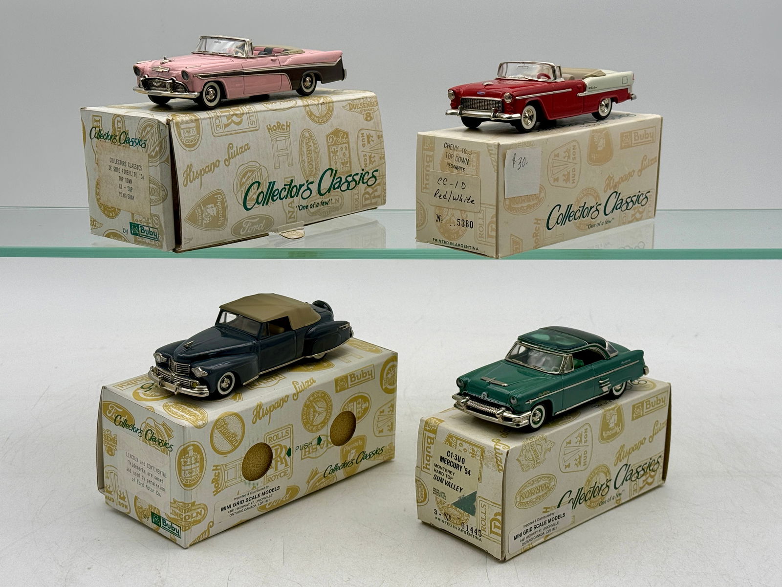 4 Collector's Classics by Buby Die-Cast Model Cars (1 of 2)