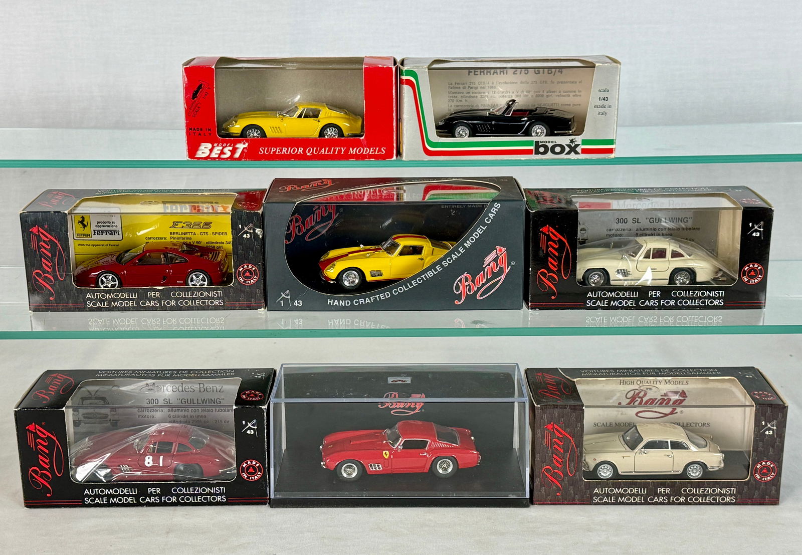 A Collection of 8 1/43 Scale Model Cars (1 of 3)