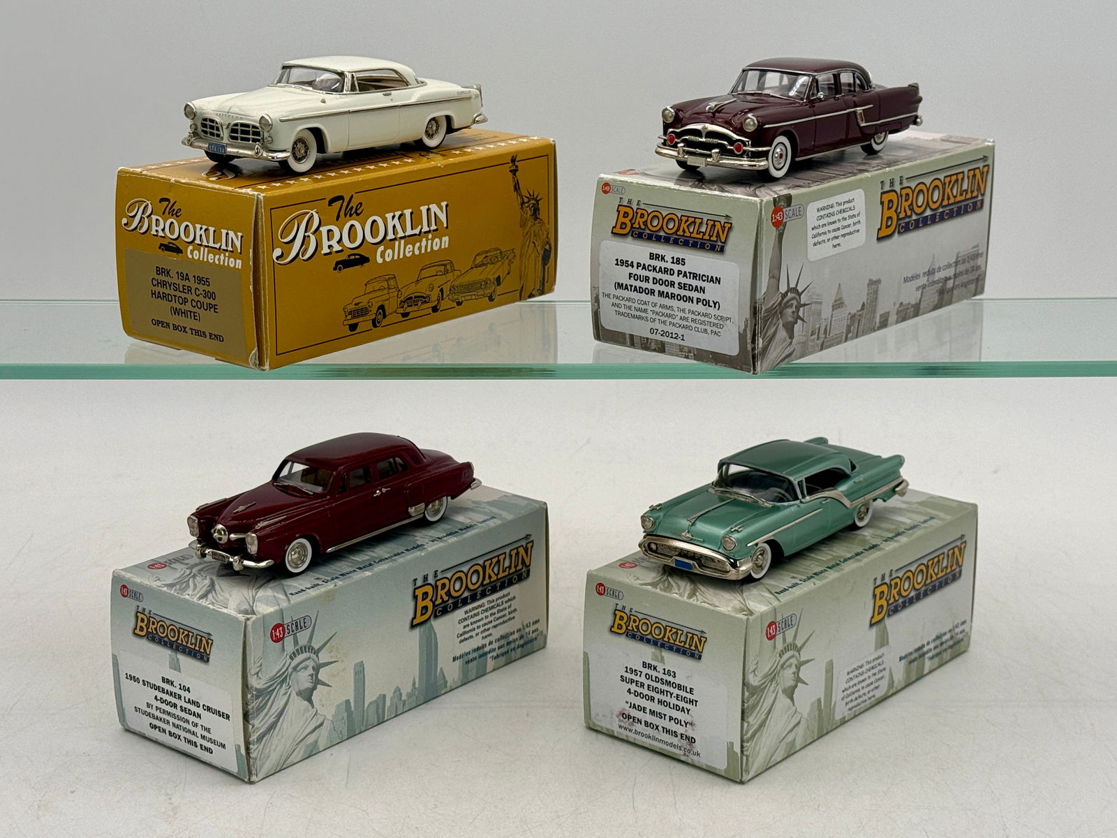 A Collection of Four Brooklin 1:43 Scale Model Cars (1 of 2)