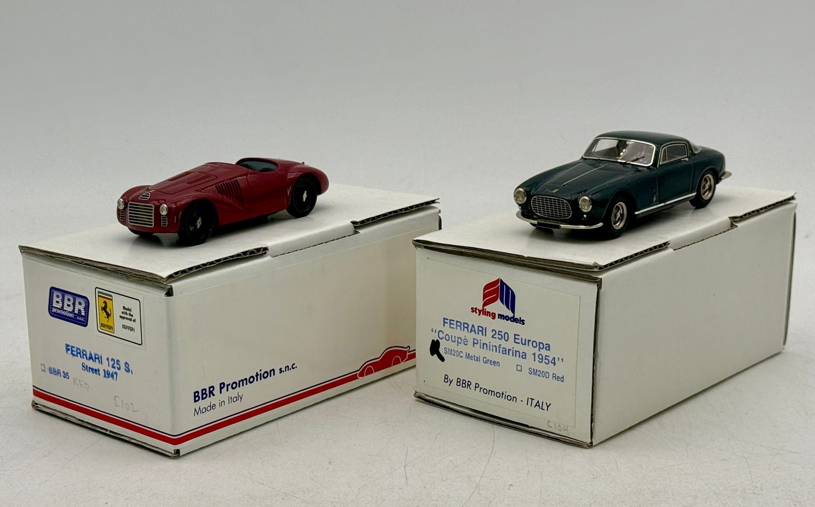 Two BBR Promotion Ferrari 125 S and 250 Europa Models (1 of 2)