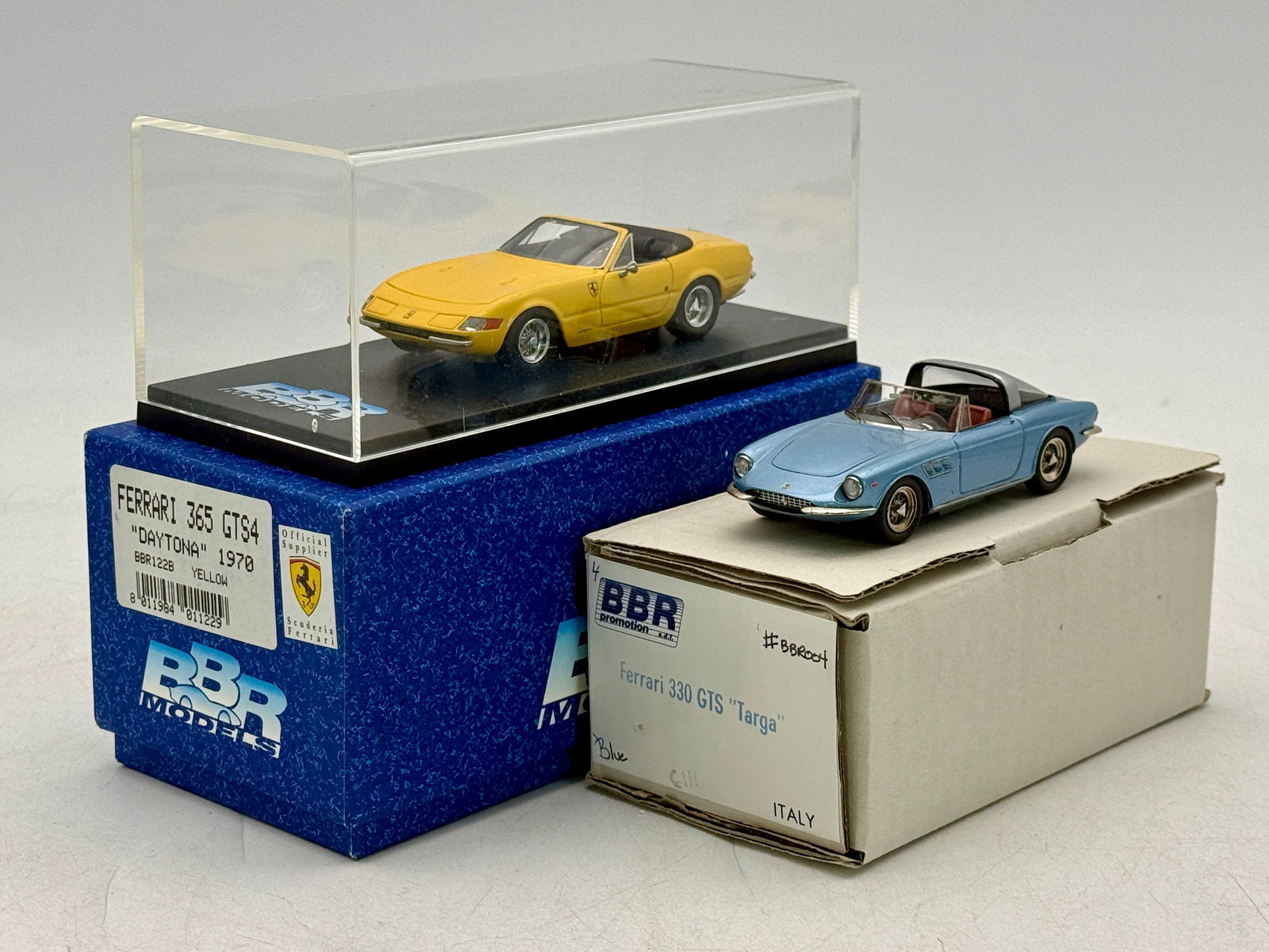 Two BBR Ferrari 365 GTS/4 and 330 GTS Model Cars (1 of 3)