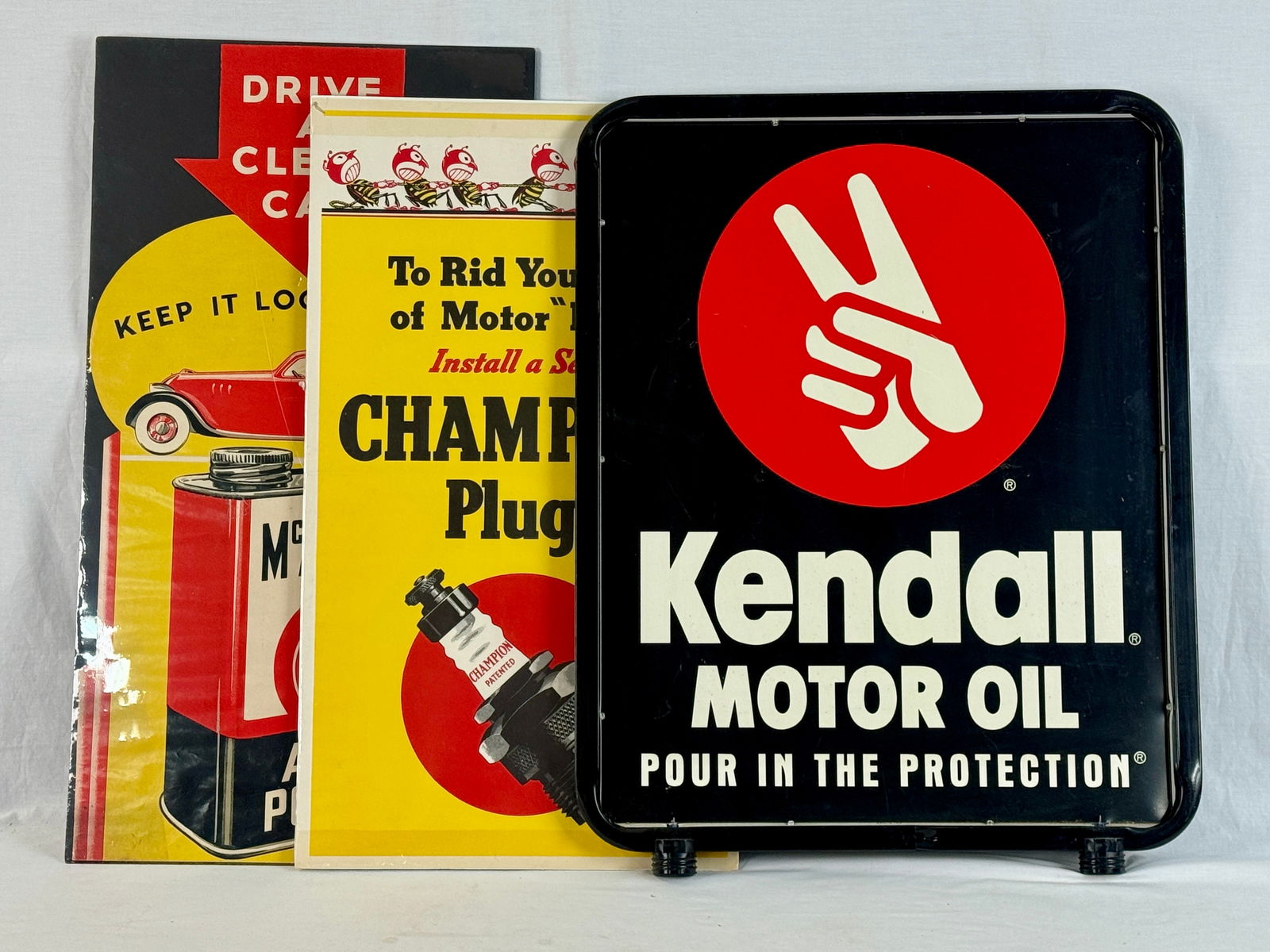 Three Vintage Automotive Advertising Signs (1 of 2)
