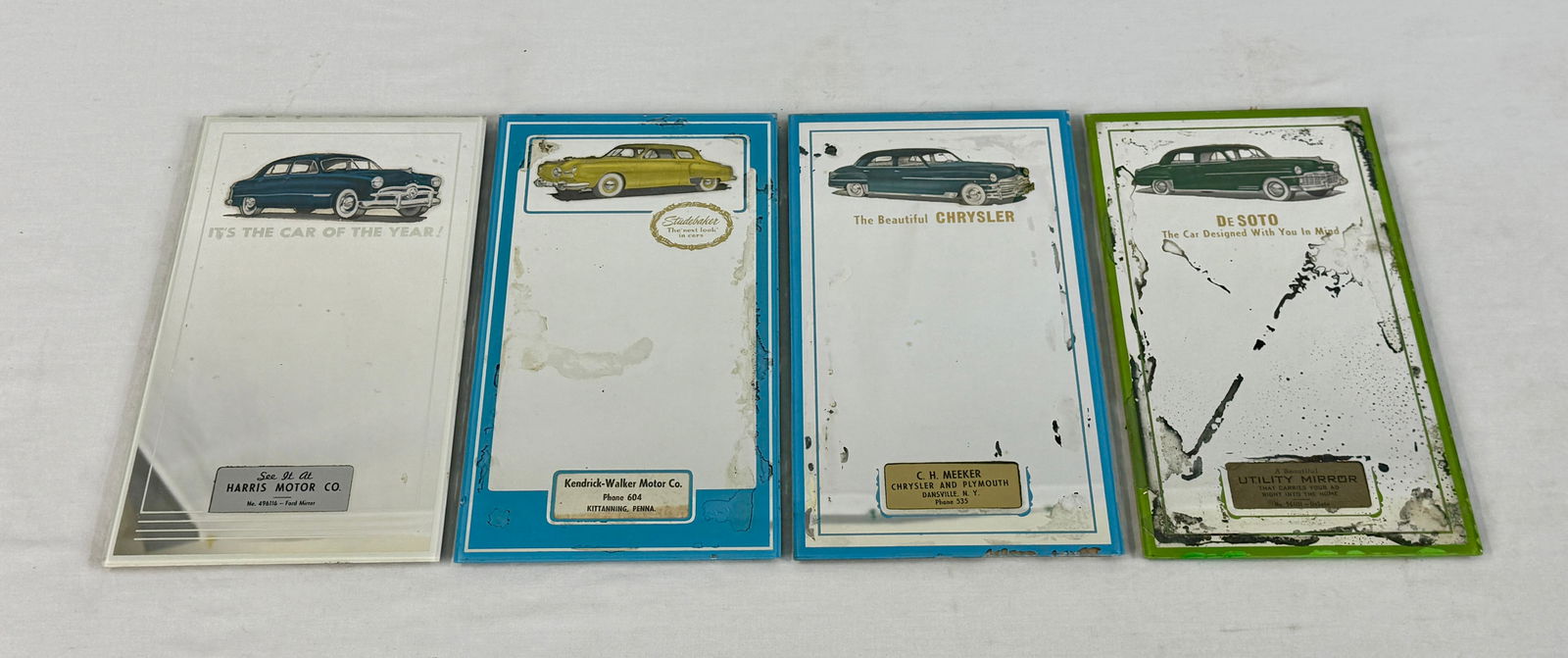 A Collection of Four Vintage Automotive Advertising Mirrors (1 of 2)