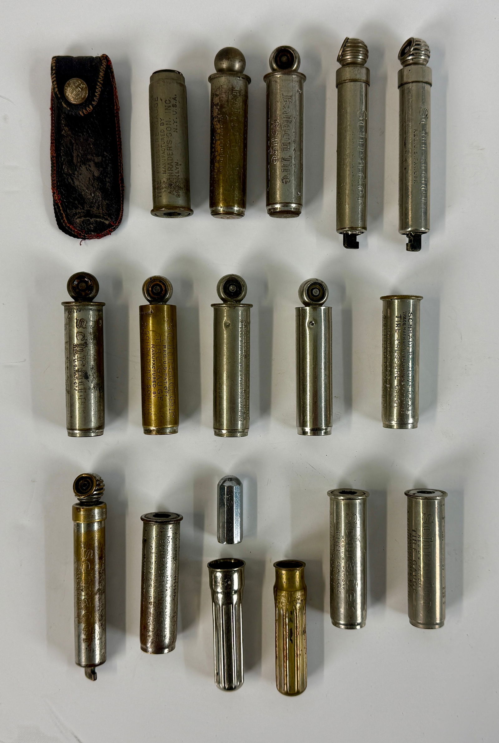 A Collection of Vintage Schrader Tire Pressure Gauges (1 of 2)