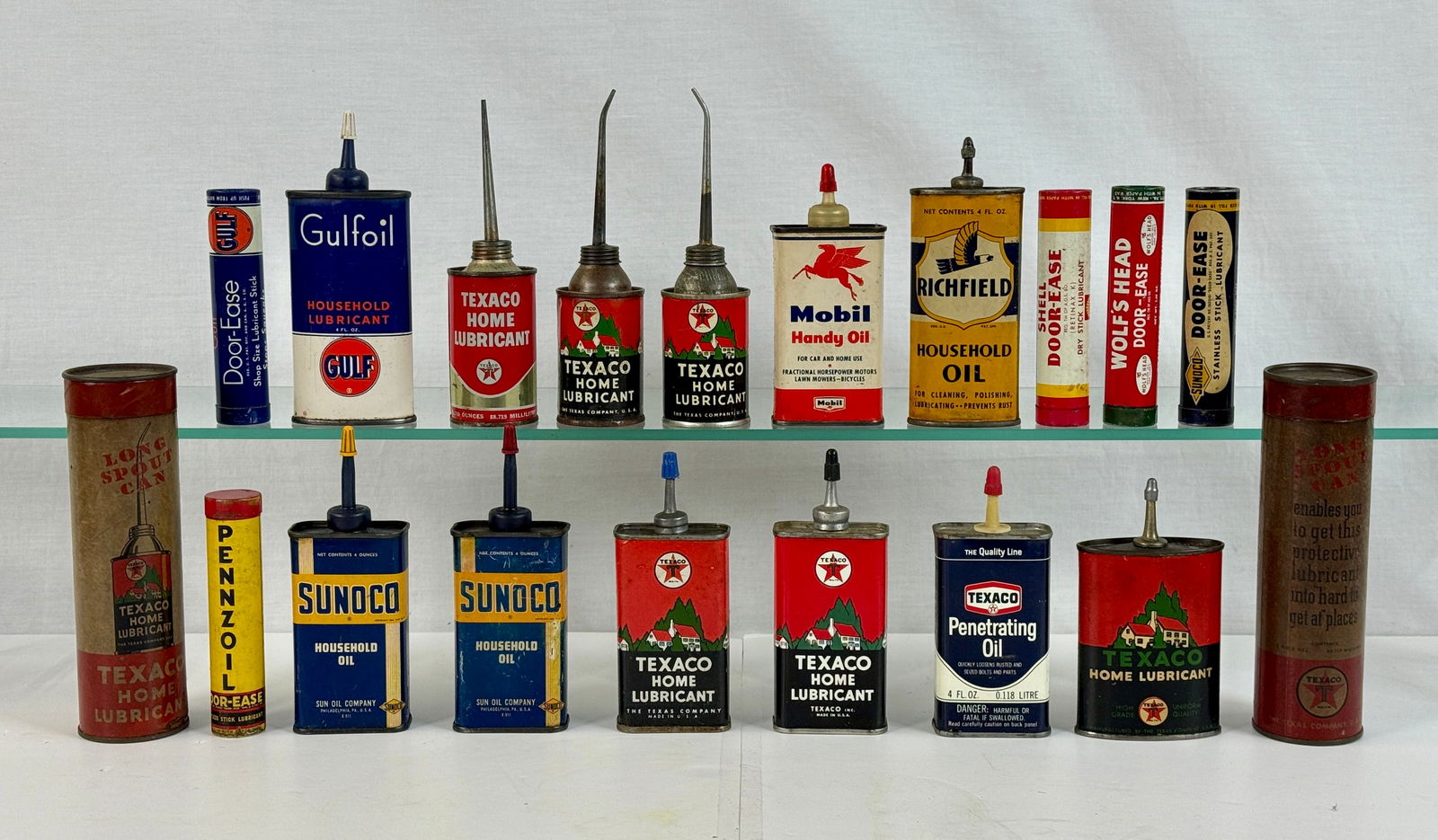 A Collection of 17 Vintage Oil and Lubricant Containers (1 of 2)