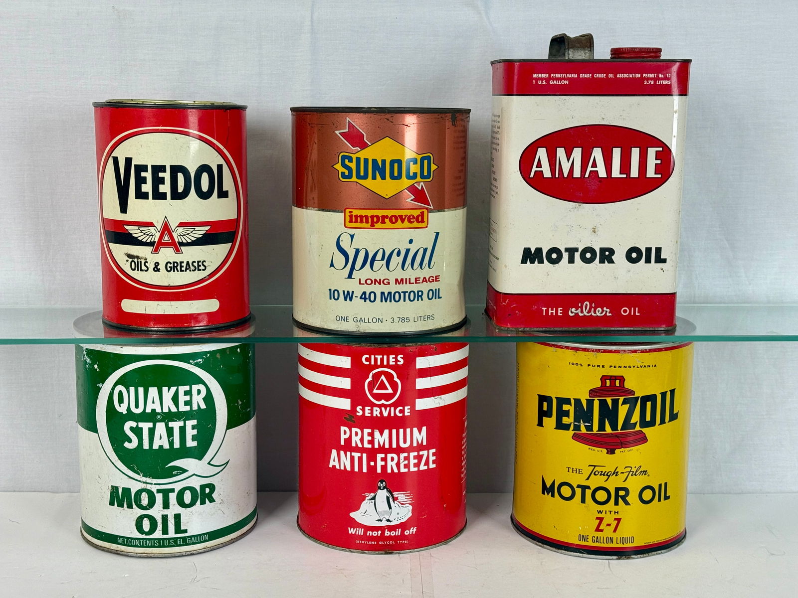 A Collection of Vintage Automotive Oil and Anti-Freeze Cans (1 of 2)