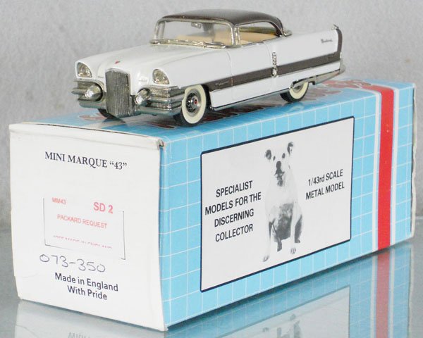 MINI MARQUE 43 SD2 1956 PACKARD CARIBBEAN: white metal, orig box & insert, C9.