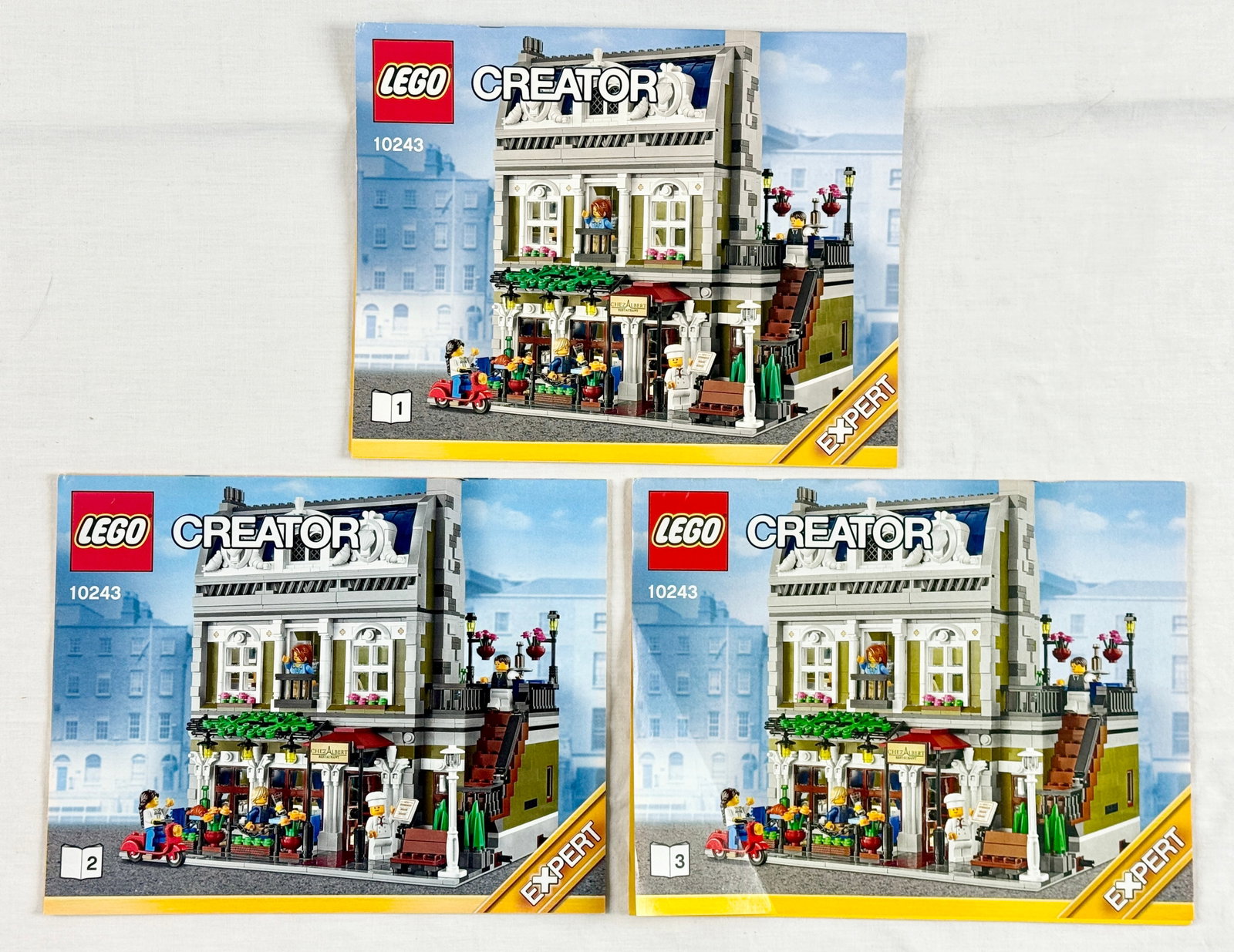 LEGO Creator Expert Parisian Restaurant Set 10243 with Manuals (1 of 2)