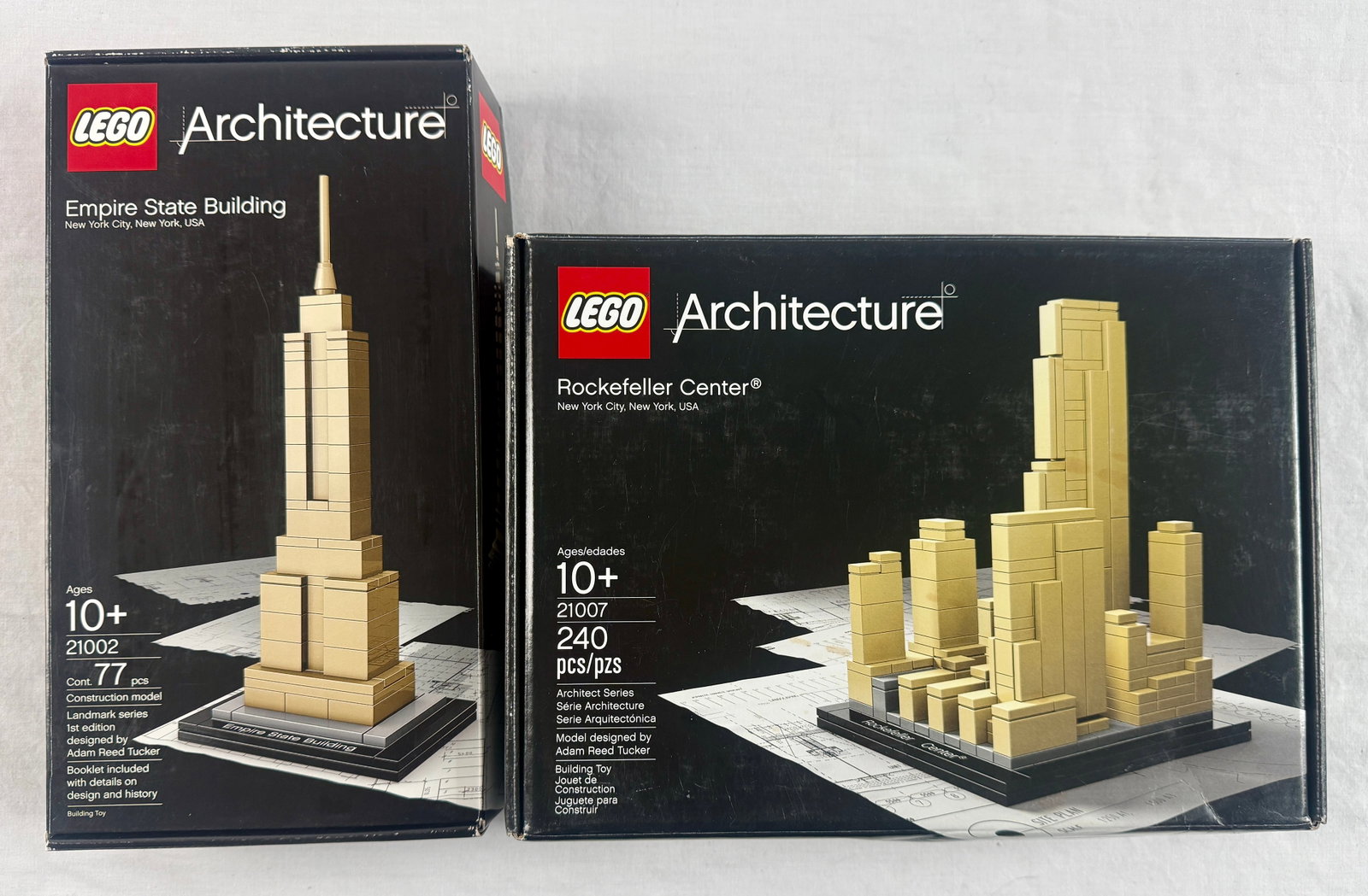 A Pair of LEGO Architecture New York City Landmark Sets, Empire State Building 21002 and Rockefeller (1 of 3)