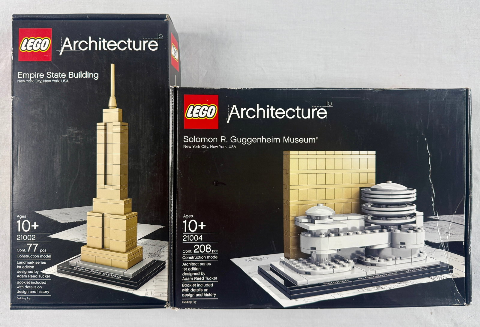 A Pair of LEGO Architecture Series New York City Landmark Empire State Building 21002 & Solomon R. (1 of 3)