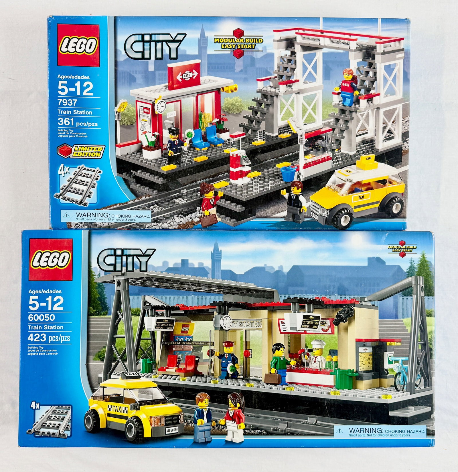 A Pair of LEGO City Train Station Construction Sets, 7937 and 60050 (1 of 4)