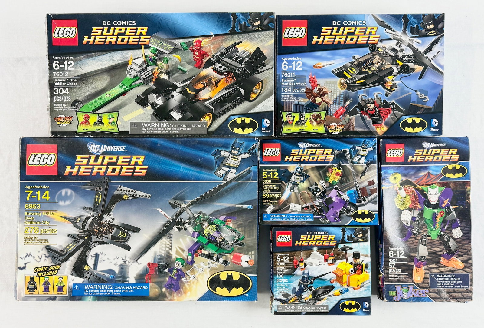 A Collection of Six LEGO DC Super Heroes Batman Construction Sets with Original Boxes and Manuals (1 of 4)