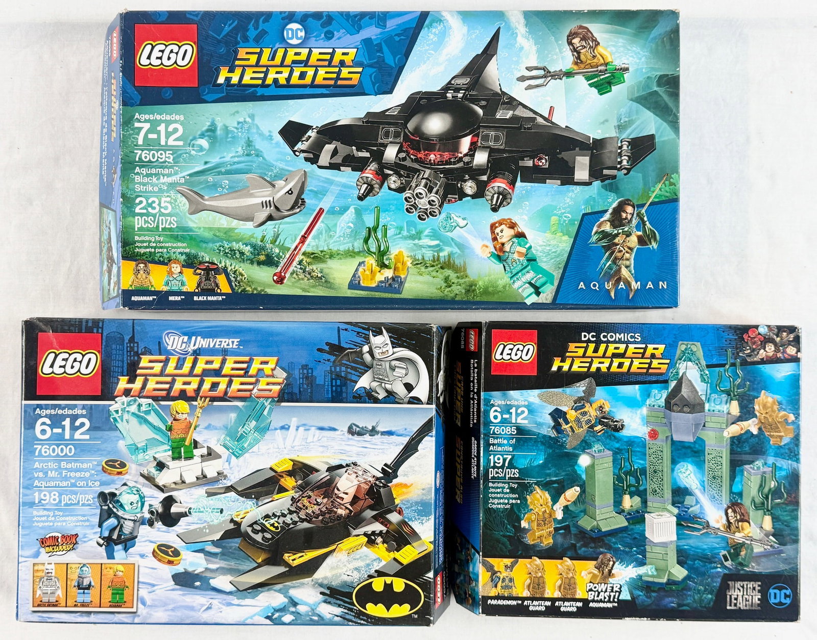 Three LEGO DC Super Heroes Aquaman Construction Sets 76095 76000 76085 (1 of 3)