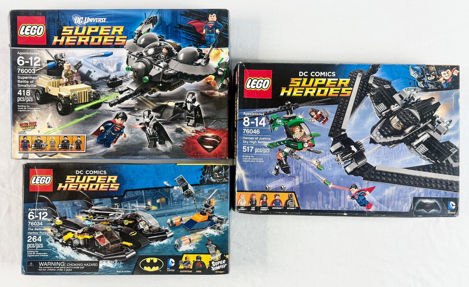 A Trio of LEGO DC Super Heroes Construction Sets including 76003 76046 and 76034 (1 of 3)