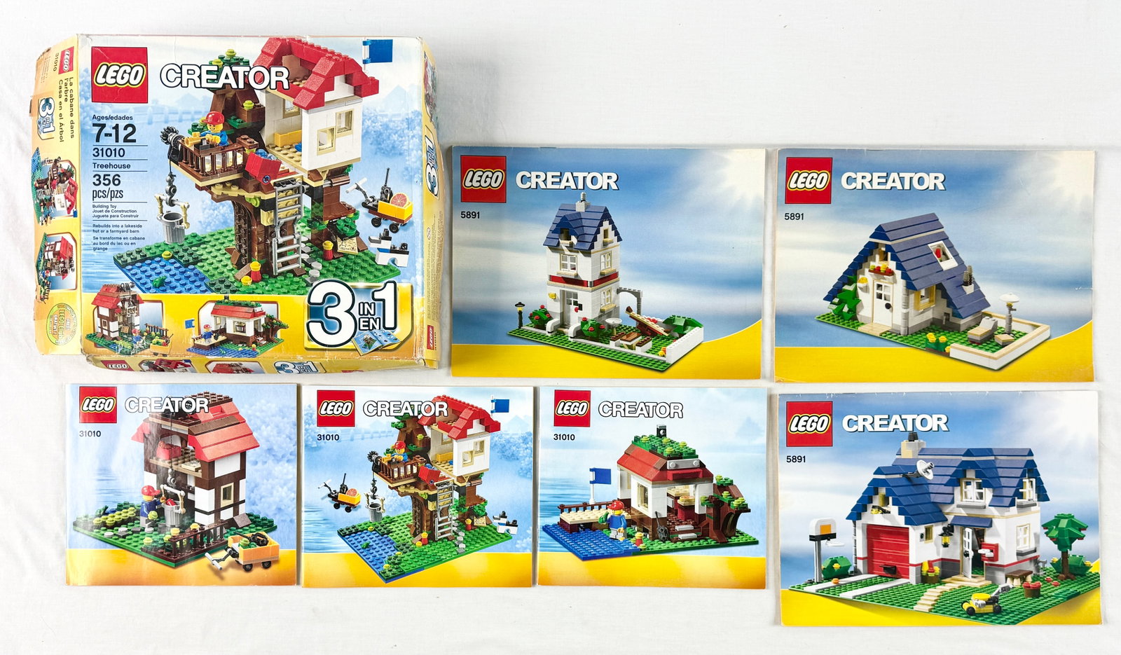 Two LEGO Creator 3-in-1 Building Sets, Treehouse 31010 and Apple Tree House 5891 (1 of 2)