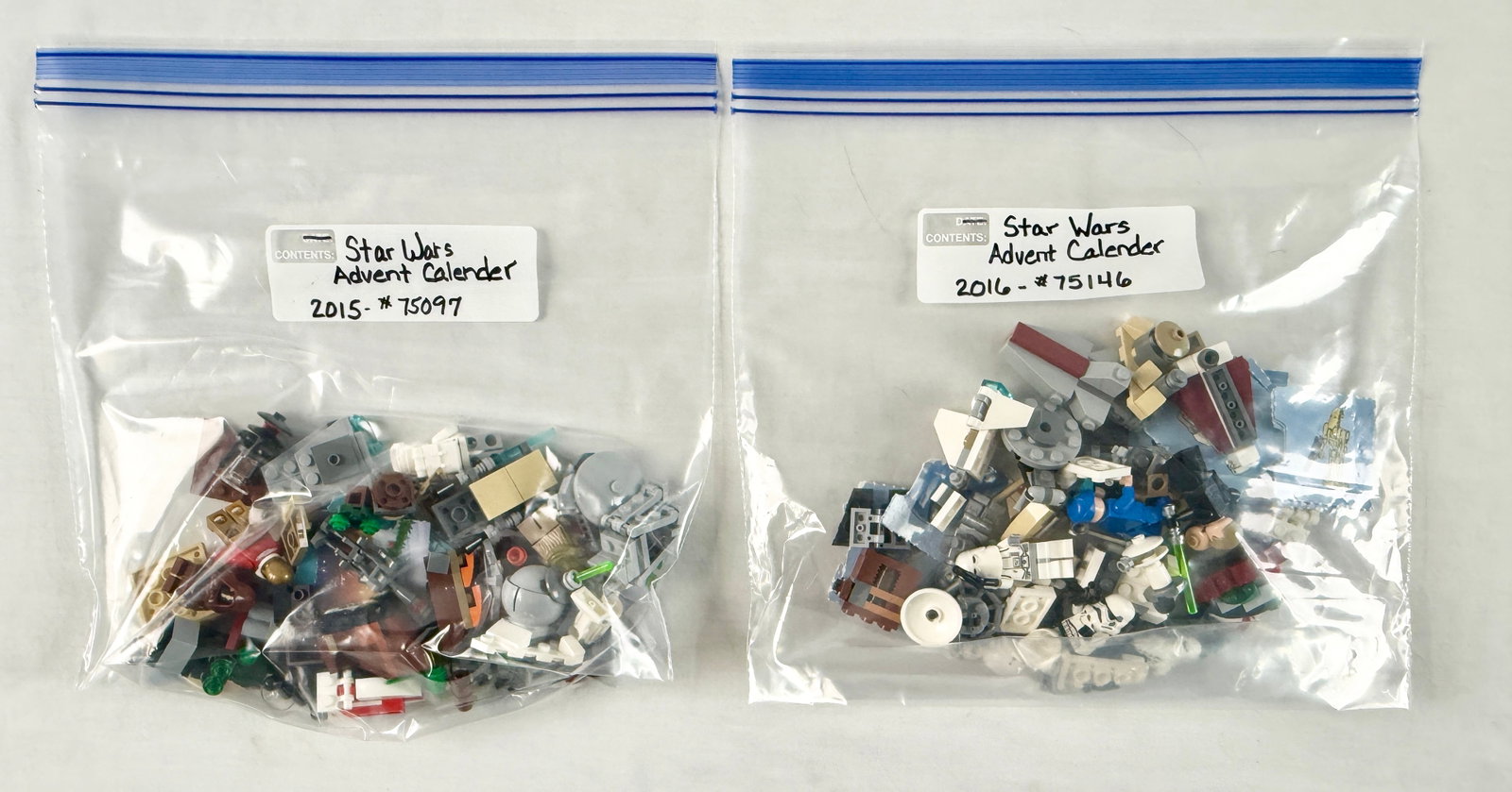 A Pair of LEGO Star Wars Advent Calendar Sets Numbers 75097 and 75146 (1 of 2)