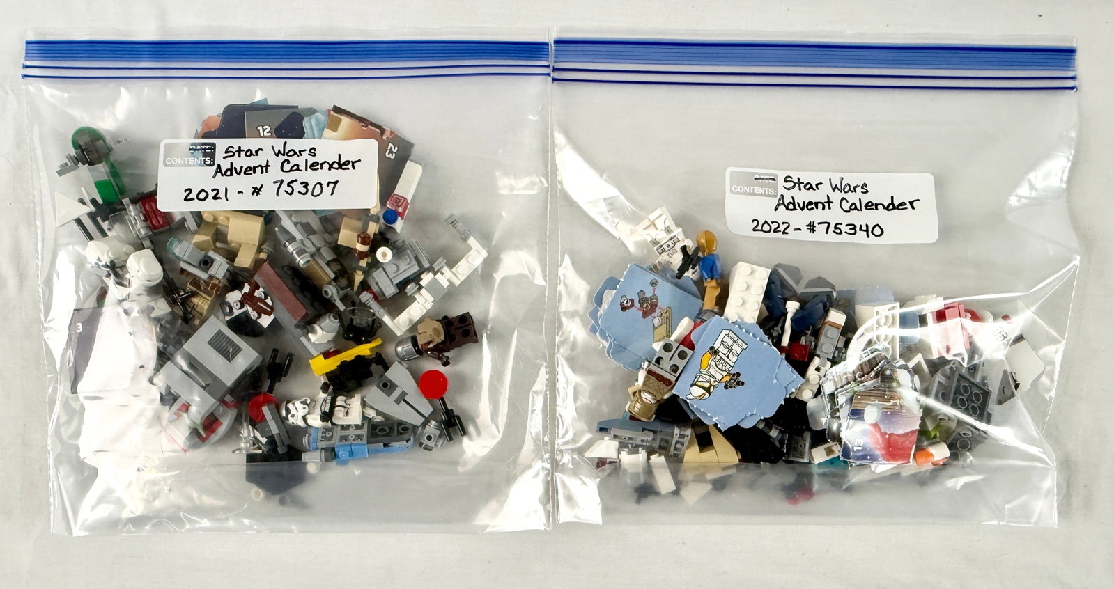 A Pair of LEGO Star Wars Advent Calendar Sets, Nos. 75307 and 75340 (1 of 2)