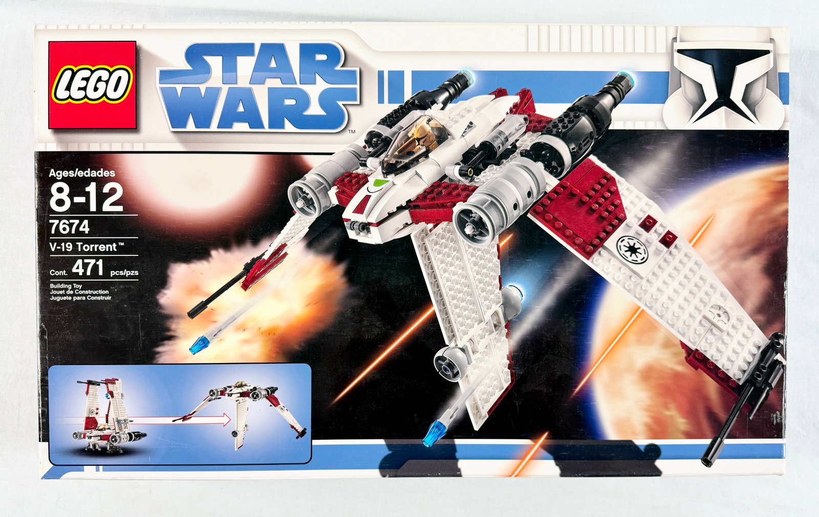 LEGO Star Wars The Clone Wars V-19 Torrent Building Set 7674 (1 of 3)