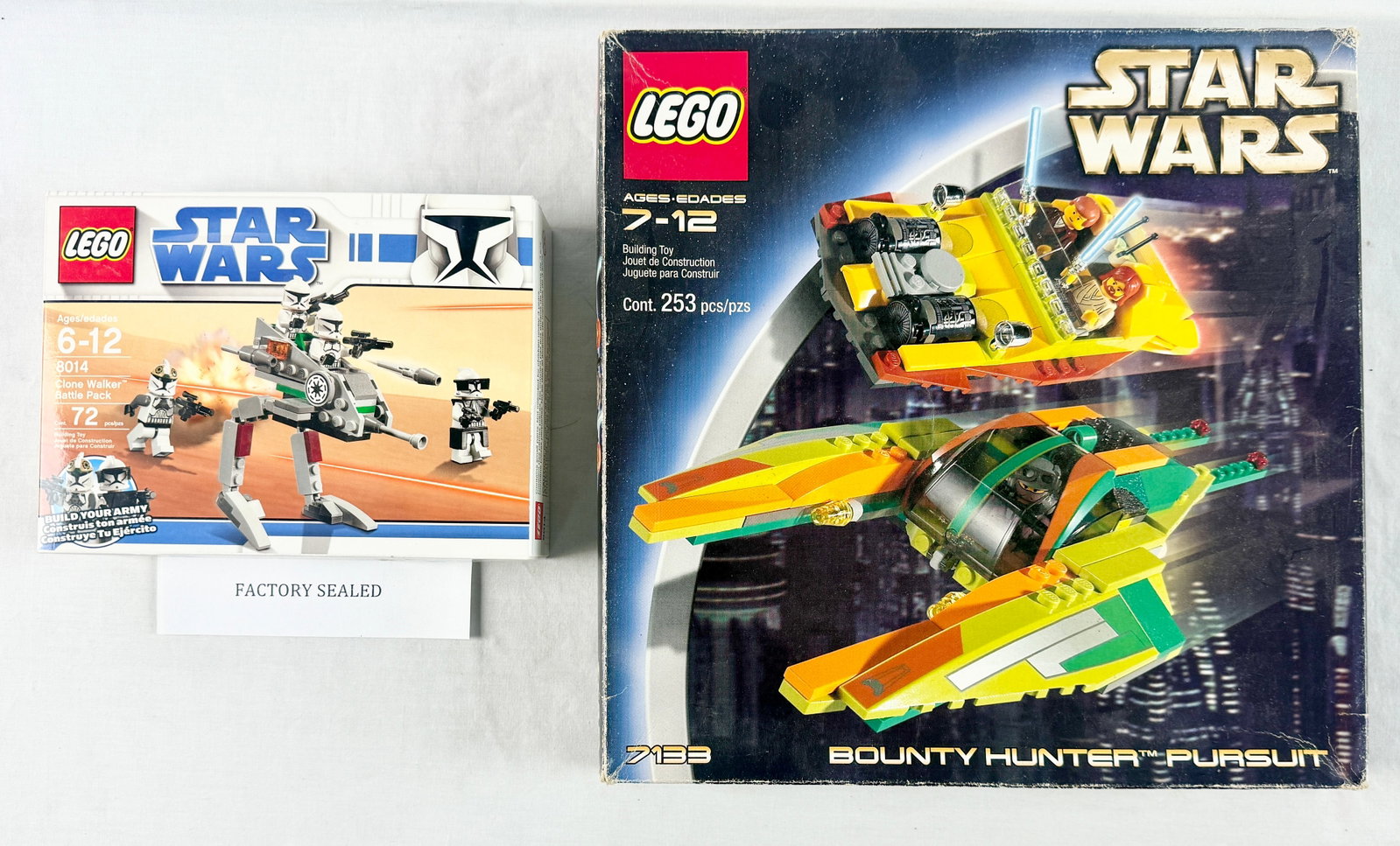 Two LEGO Star Wars Building Sets, 8014 Clone Walker Battle Pack and 7133 Bounty Hunter Pursuit (1 of 3)