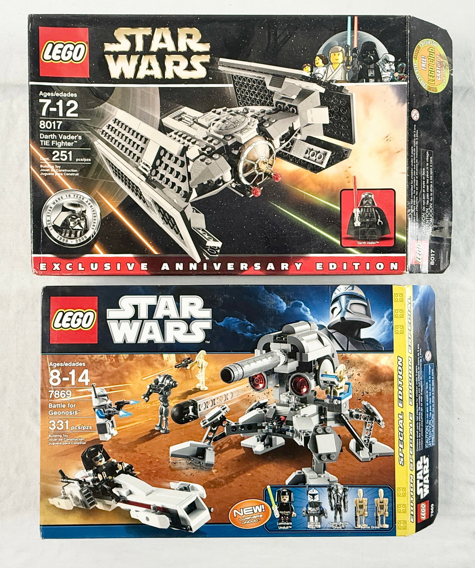 A Pair of Vintage LEGO Star Wars Sets Including 8017 Darth Vader's TIE Fighter and 7869 Battle for (1 of 4)