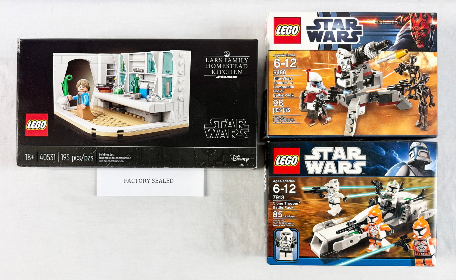 Three LEGO Star Wars Building Sets Including Lars Family Homestead Kitchen 40531 (1 of 4)