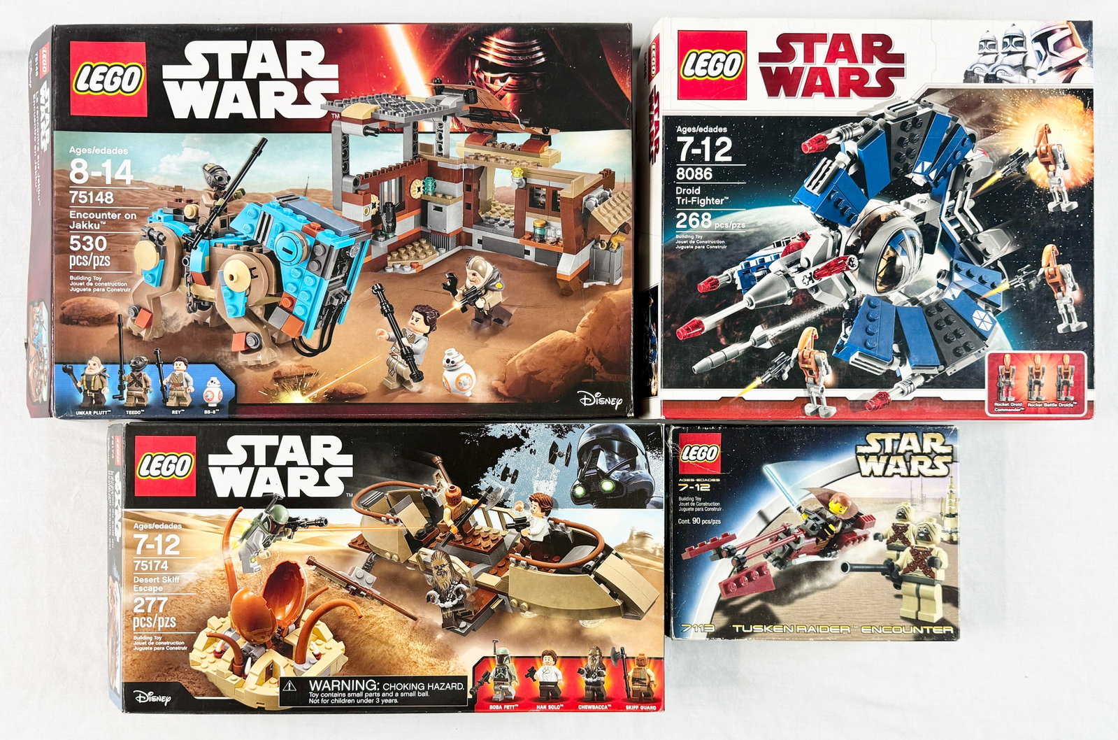 A Group of Four LEGO Star Wars Building Sets Including Sets 75148, 8086, 75174, and 7113 (1 of 6)
