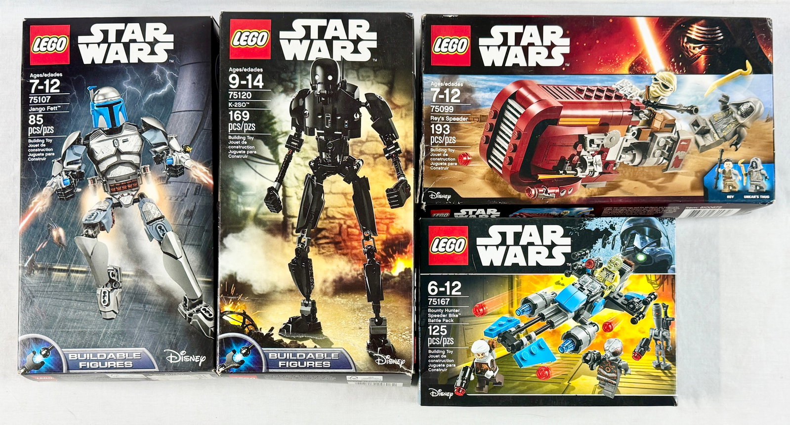Five LEGO Star Wars Construction Sets including Buildable Figures and Models (1 of 4)
