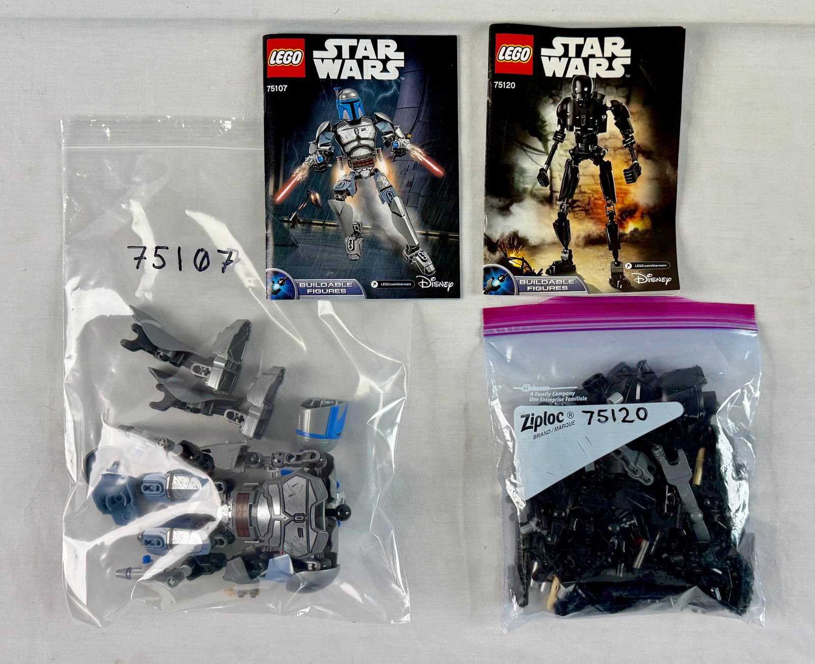 Five LEGO Star Wars Construction Sets including Buildable Figures and Models - 3