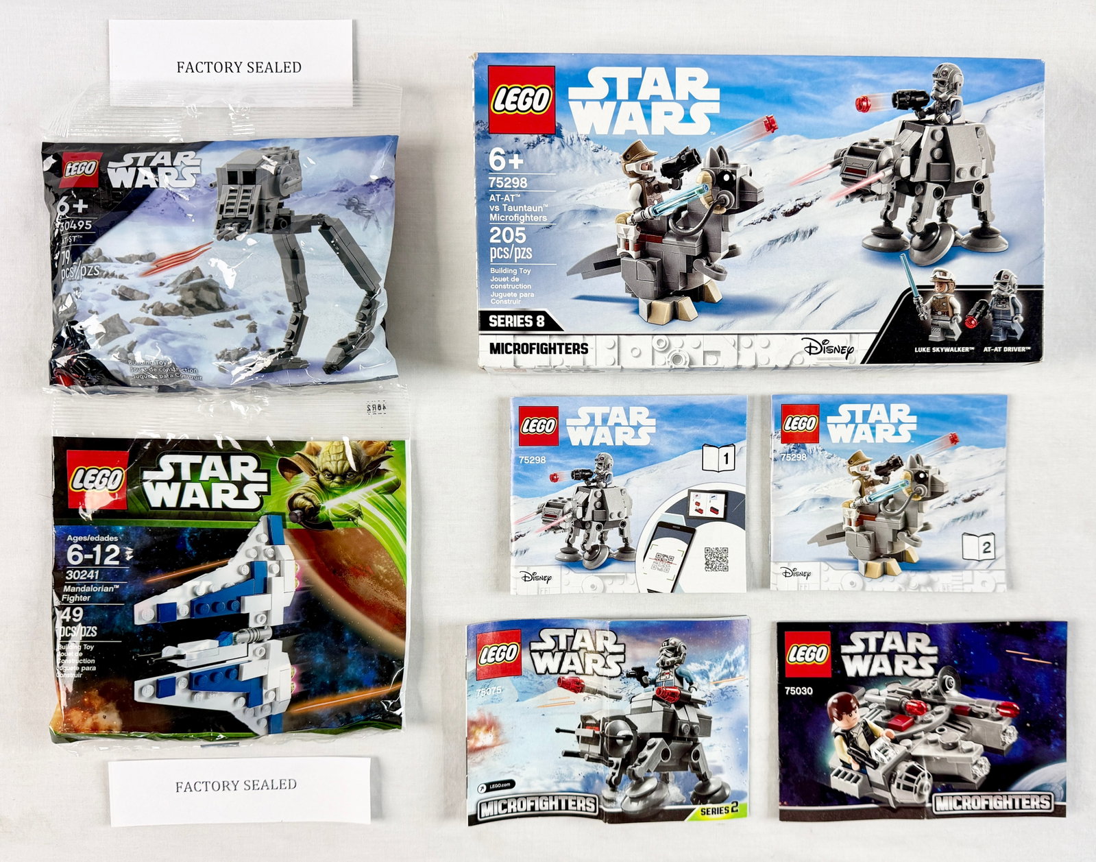 A Collection of Five LEGO Star Wars Building Sets Including Microfighters and Polybags (1 of 3)
