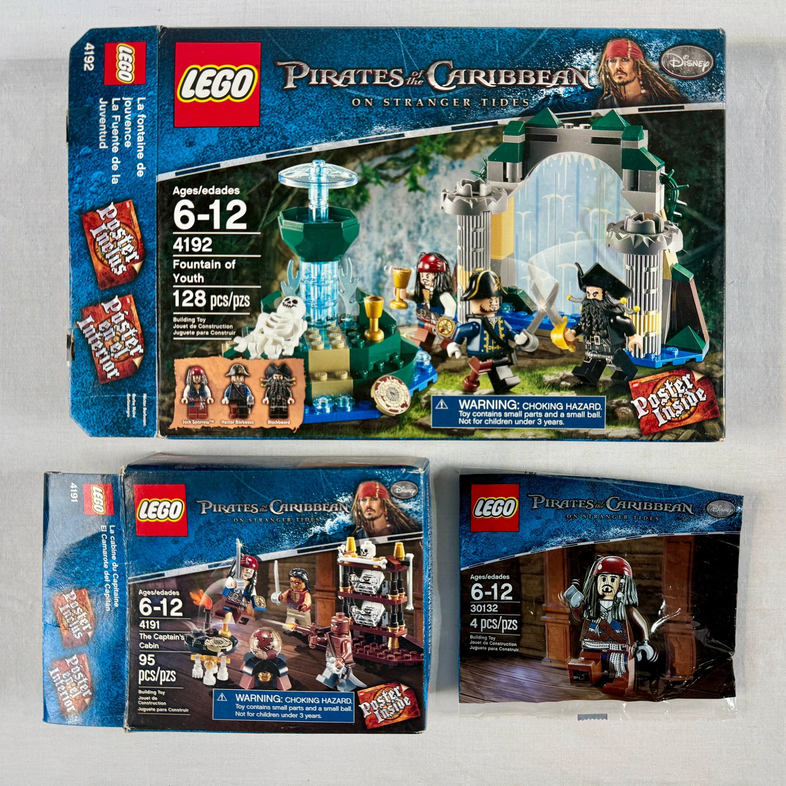Three LEGO Pirates of the Caribbean: On Stranger Tides Building Sets 4192, 4191, 30132 (1 of 3)