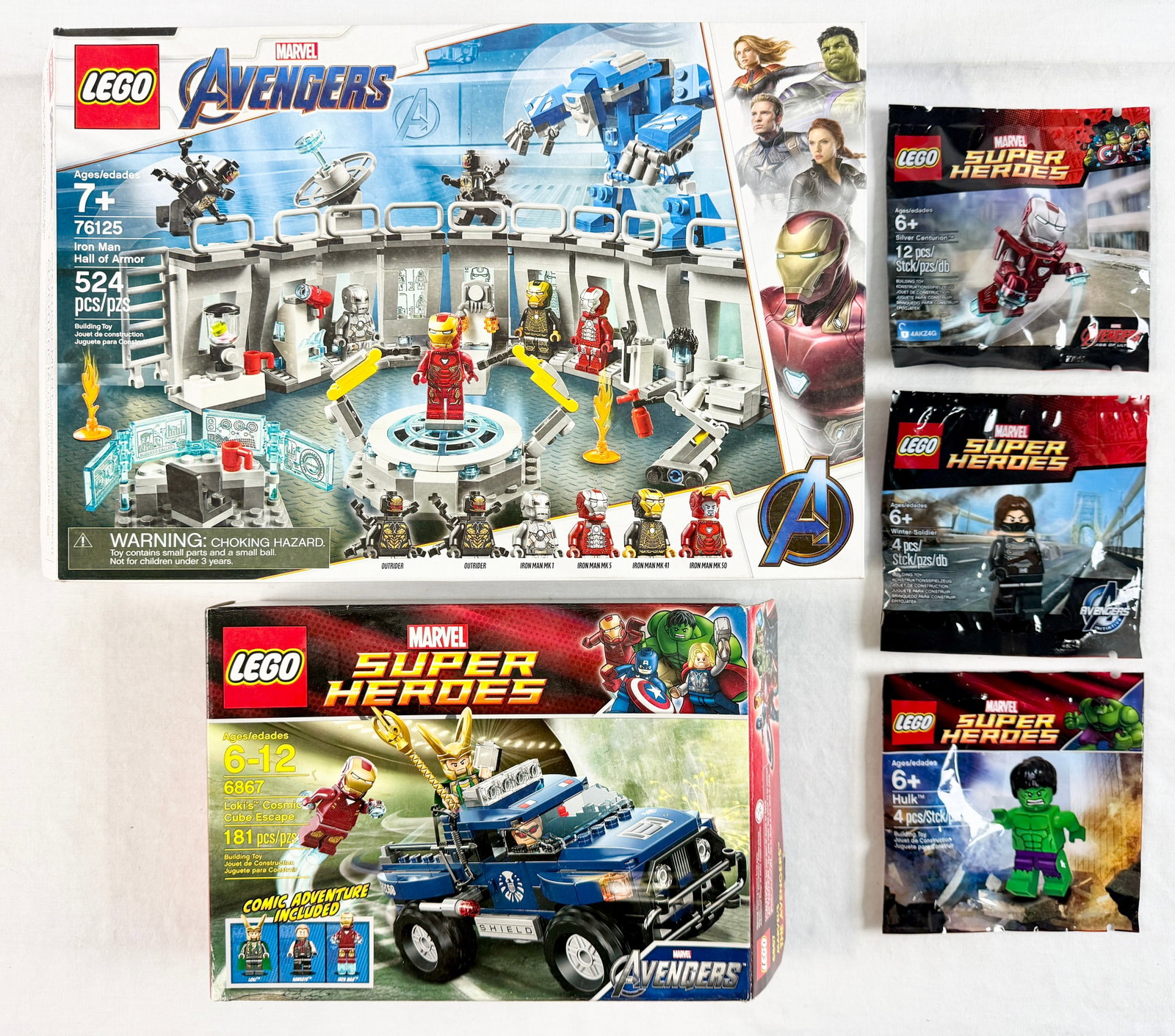 LEGO Marvel Hall of Armor and Loki Cosmic Cube Escape 76125, 6867, 3 polybags (1 of 4)