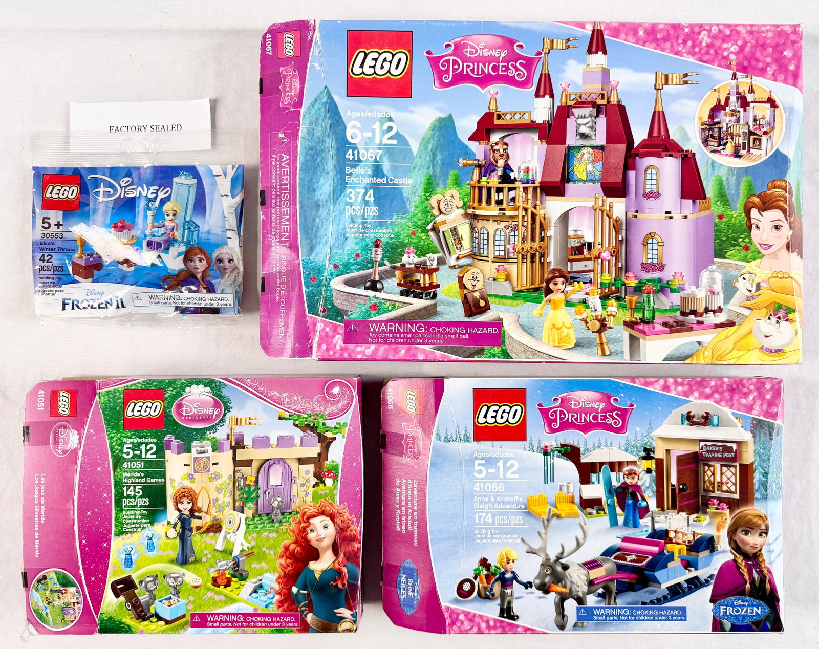 A Group of Four LEGO Disney Princess Sets Brave, Frozen, Beauty & the Beast (1 of 5)