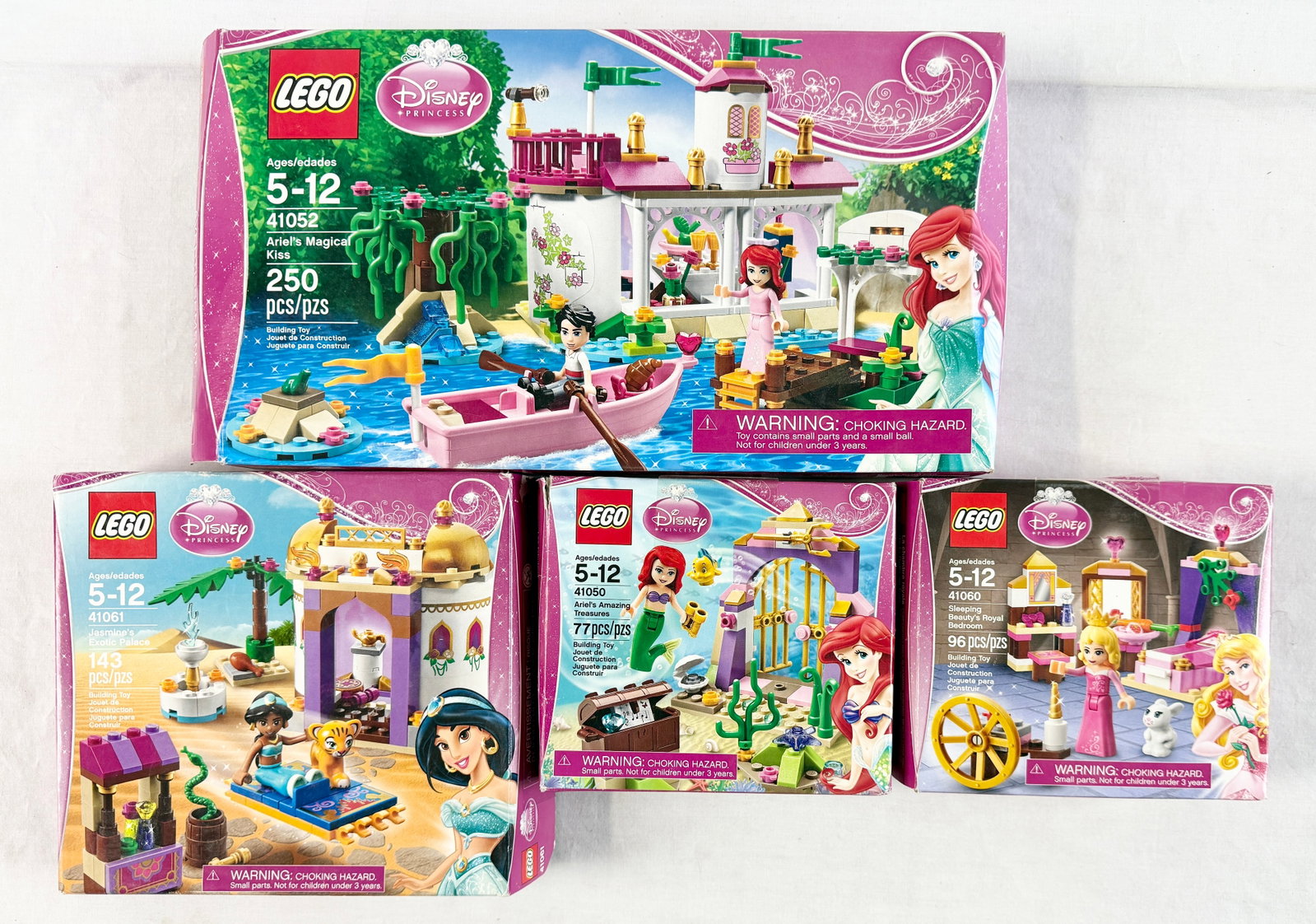 A Group of Four LEGO Disney Princess Building Sets Featuring Ariel, Jasmine, and Aurora (1 of 4)