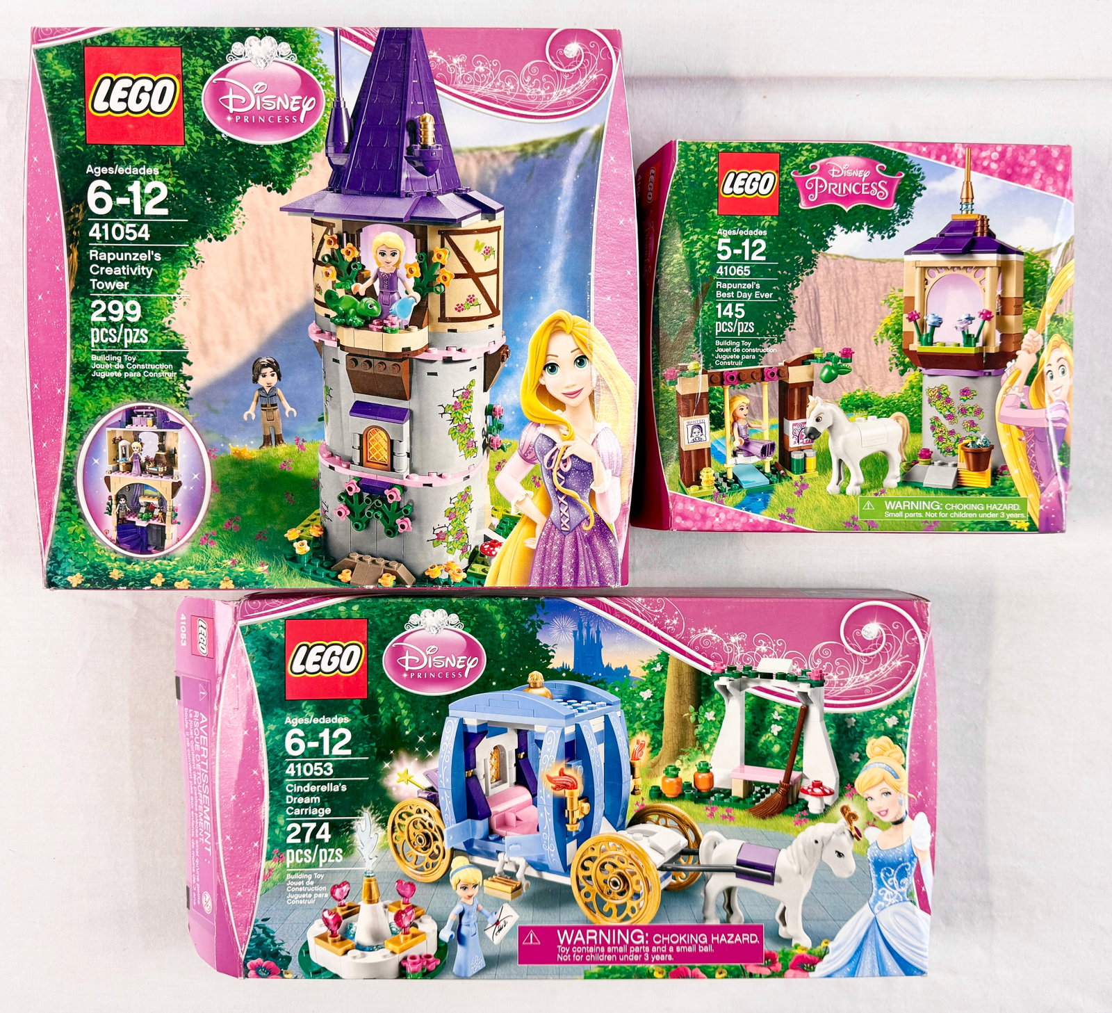 Three LEGO Disney Princess Building Sets Including Rapunzel and Cinderella Themes (1 of 5)