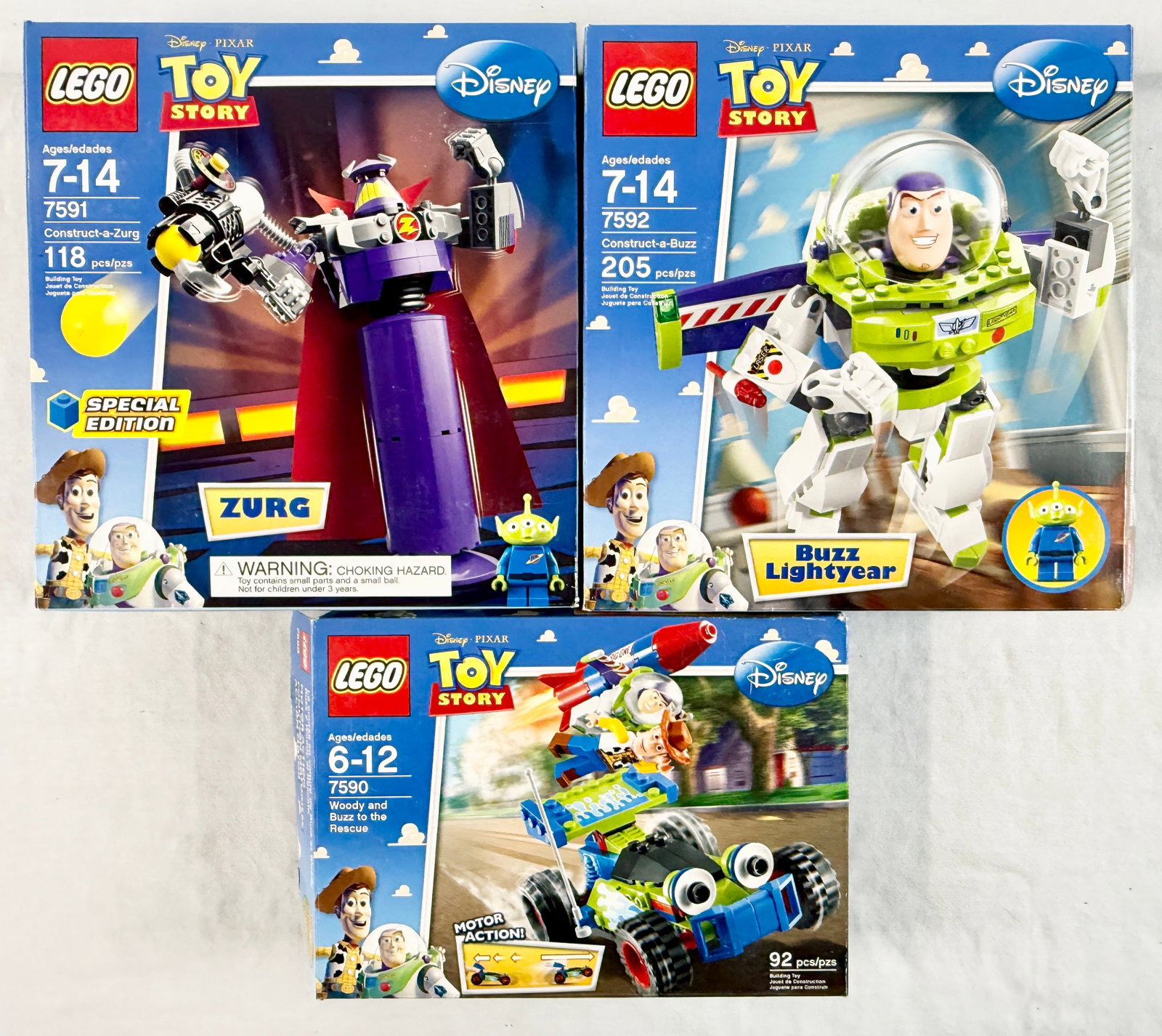 Three LEGO Disney Pixar Toy Story Building Sets, 7590, 7591, and 7592 (1 of 3)