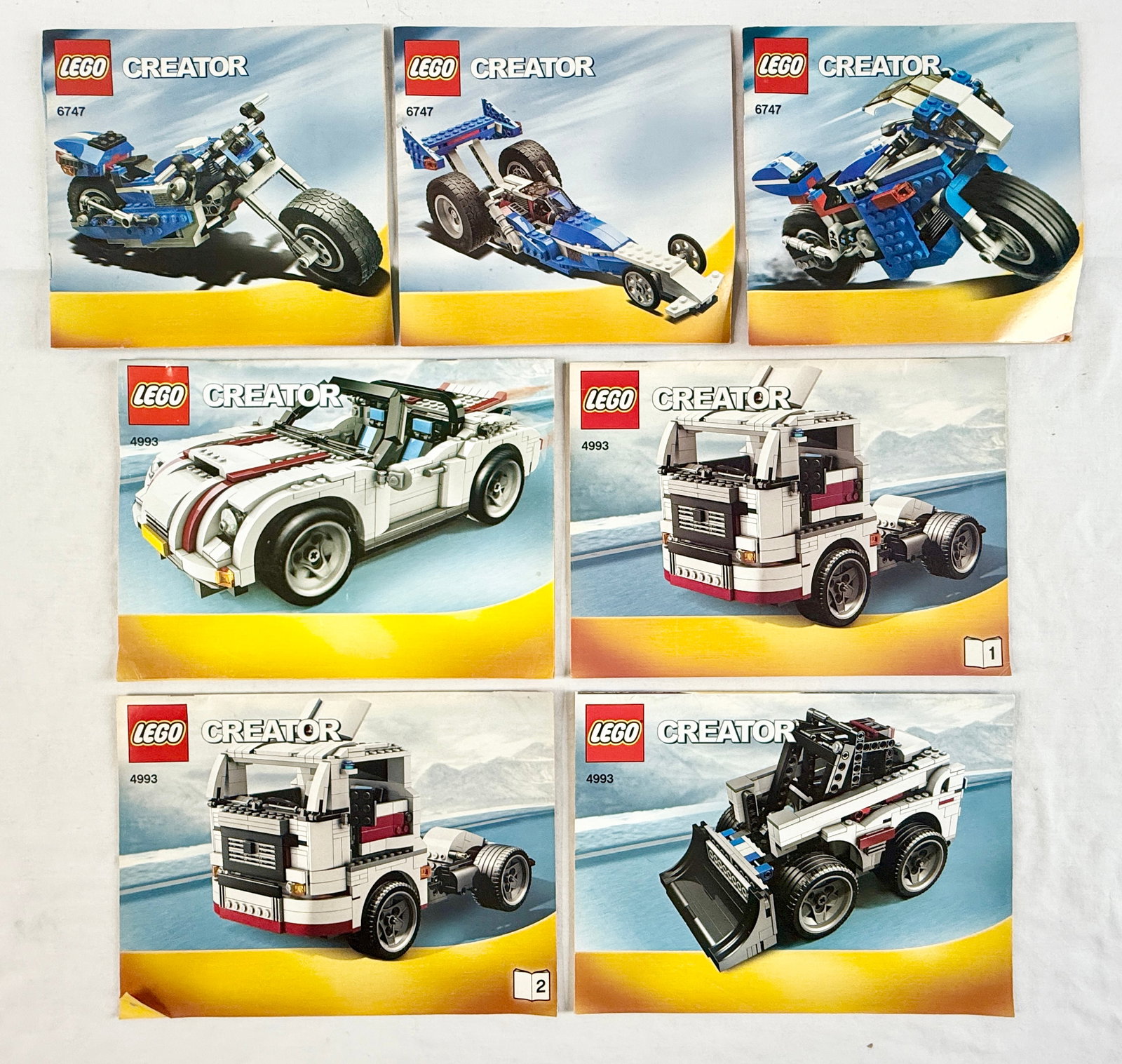 A Pair of LEGO Creator 3-in-1 Building Sets, 4993 Cool Convertible and 6747 Race Riders (1 of 3)