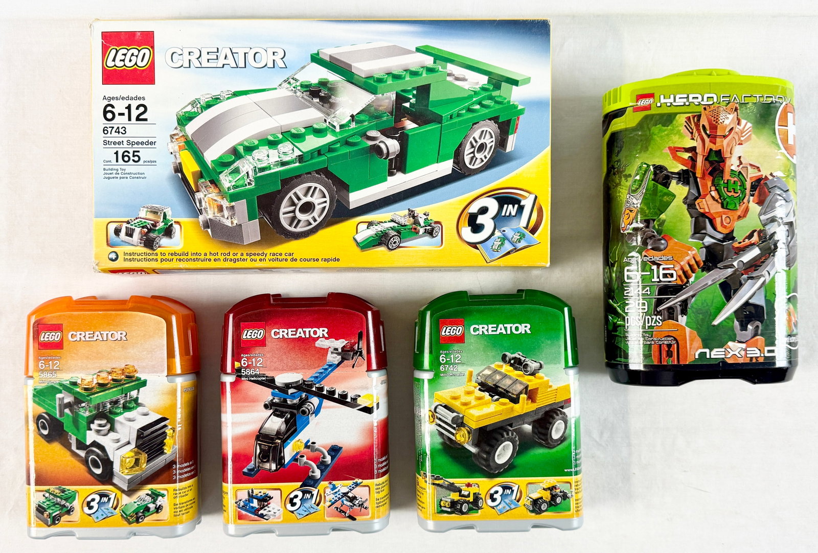 A Collection of Five LEGO Creator and Hero Factory Building Sets (1 of 4)
