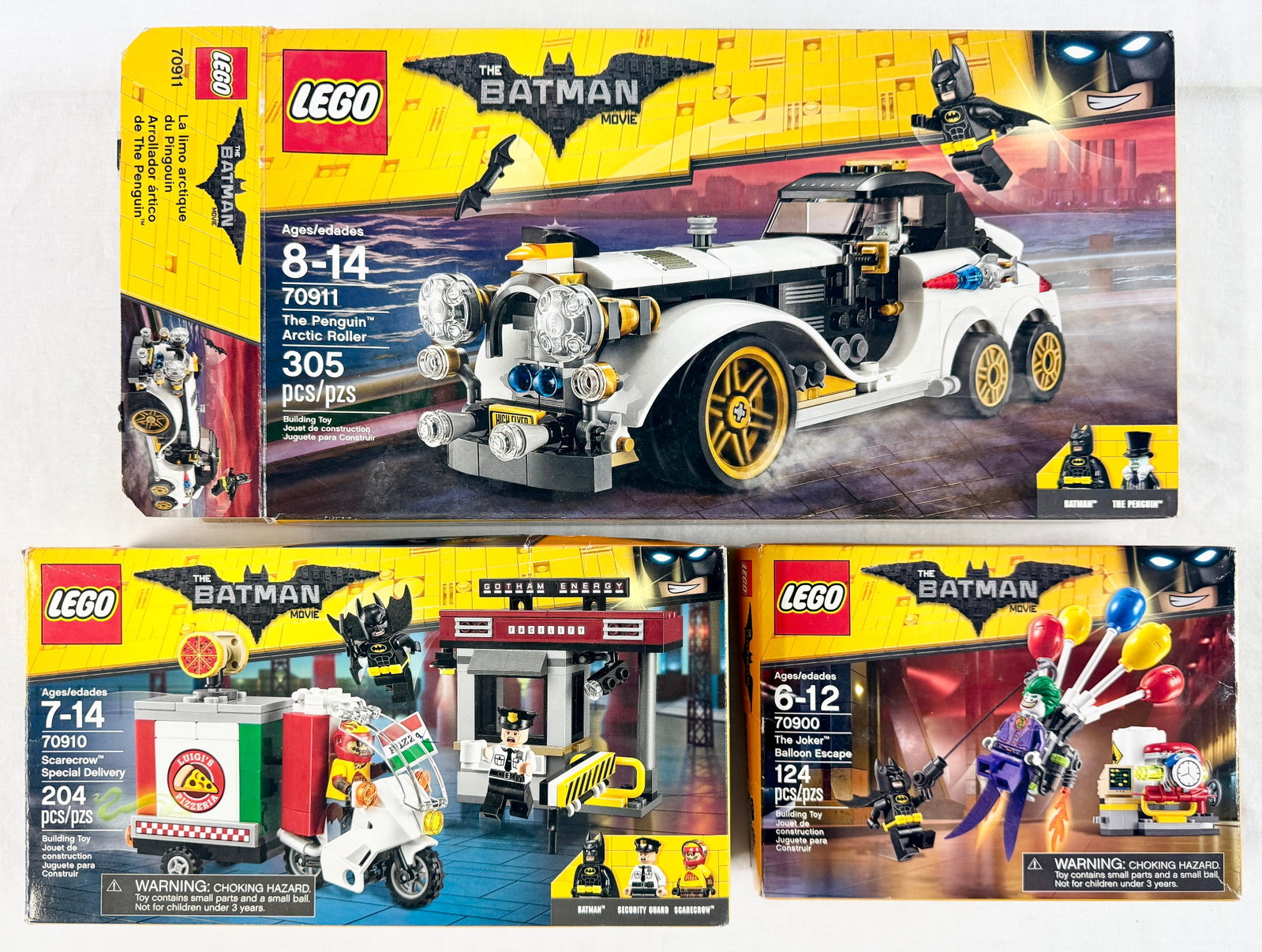 Three LEGO The Batman Movie Building Sets: 70911, 70910, and 70900 (1 of 3)