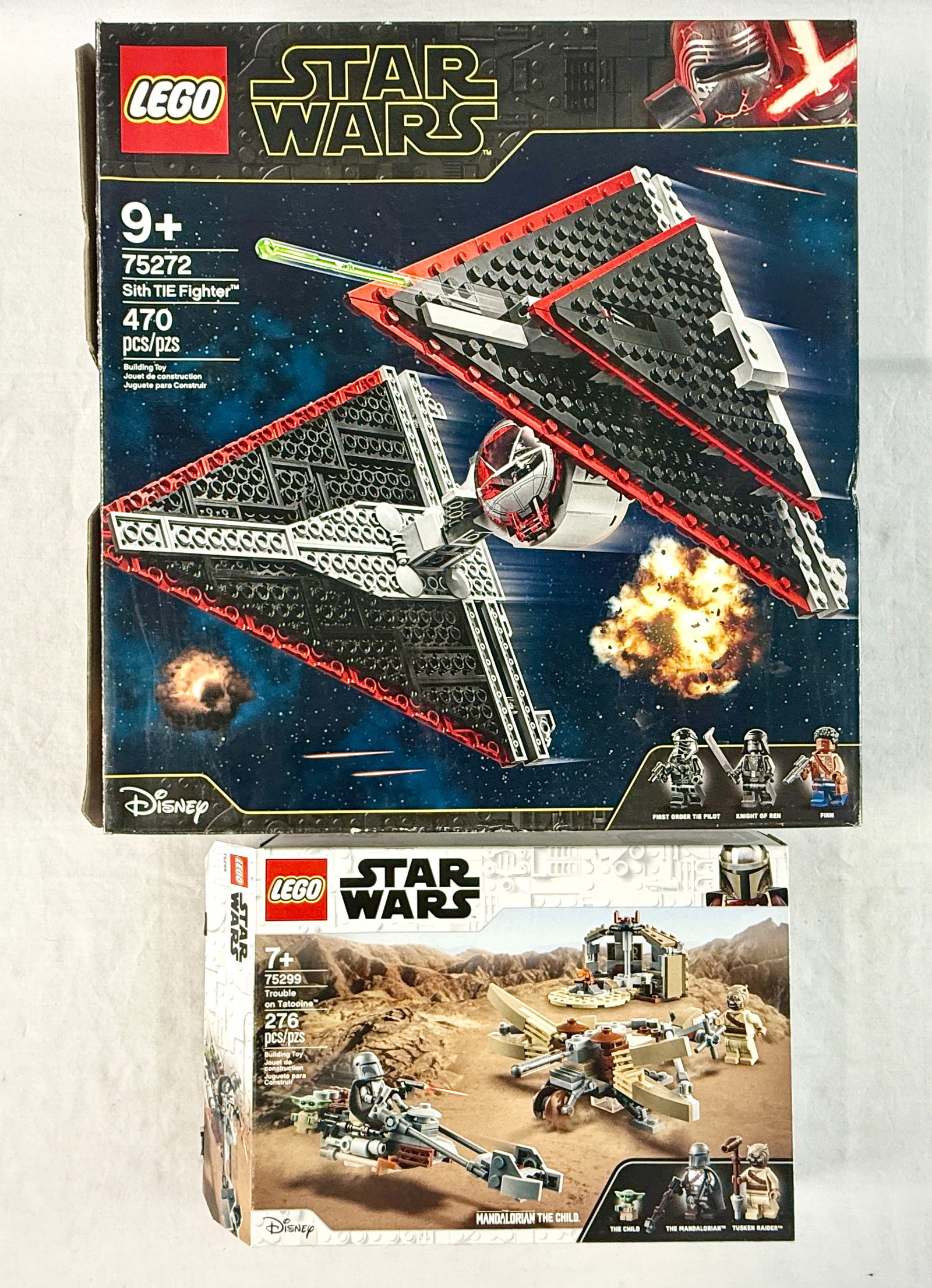A Pair of LEGO Star Wars Construction Sets, 75272 Sith TIE Fighter and 75299 Trouble on Tatooine (1 of 4)