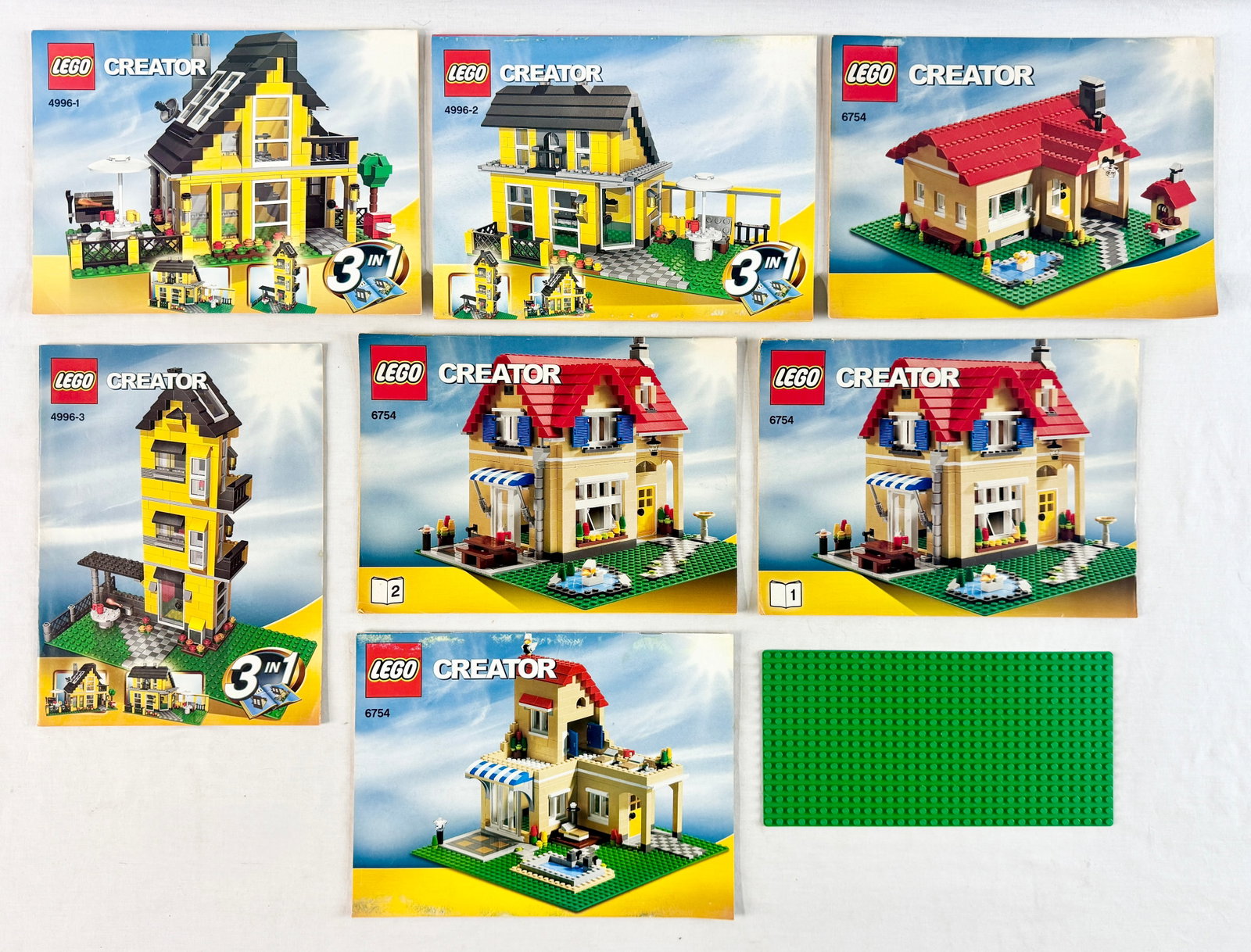 A Pair of LEGO Creator 3-in-1 Construction Sets, Beach House 4996 and Family House 6754 (1 of 3)