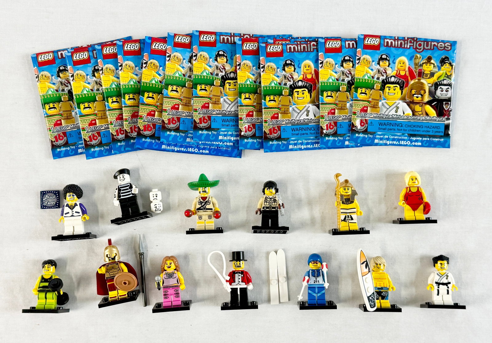 13 LEGO Collectible Minifigures Series 2 with 14 Original Bags and Checklist (1 of 2)