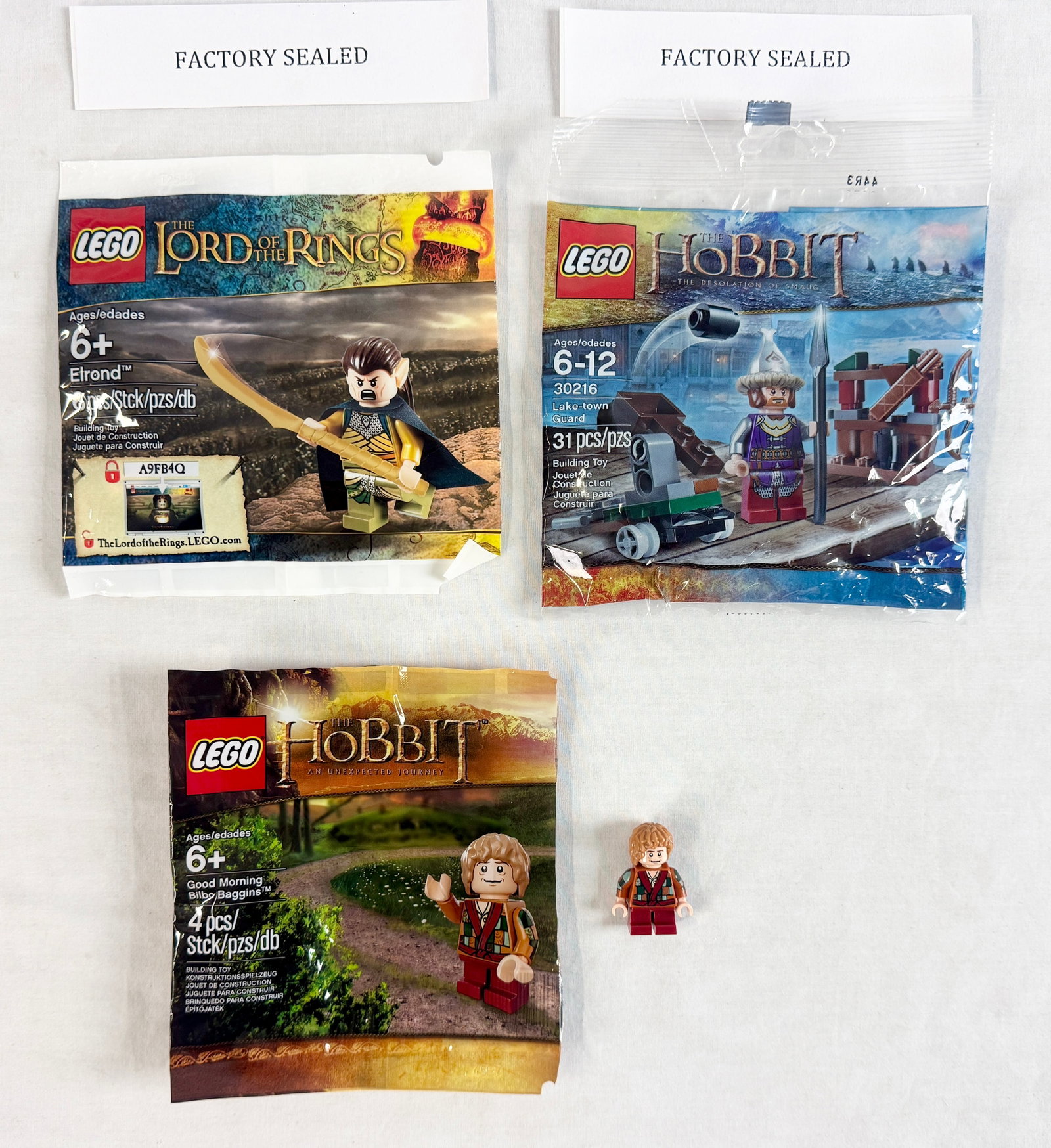 Three LEGO Lord of the Rings and The Hobbit Theme Polybag Sets 5000202, 5002130, 30216 (1 of 2)