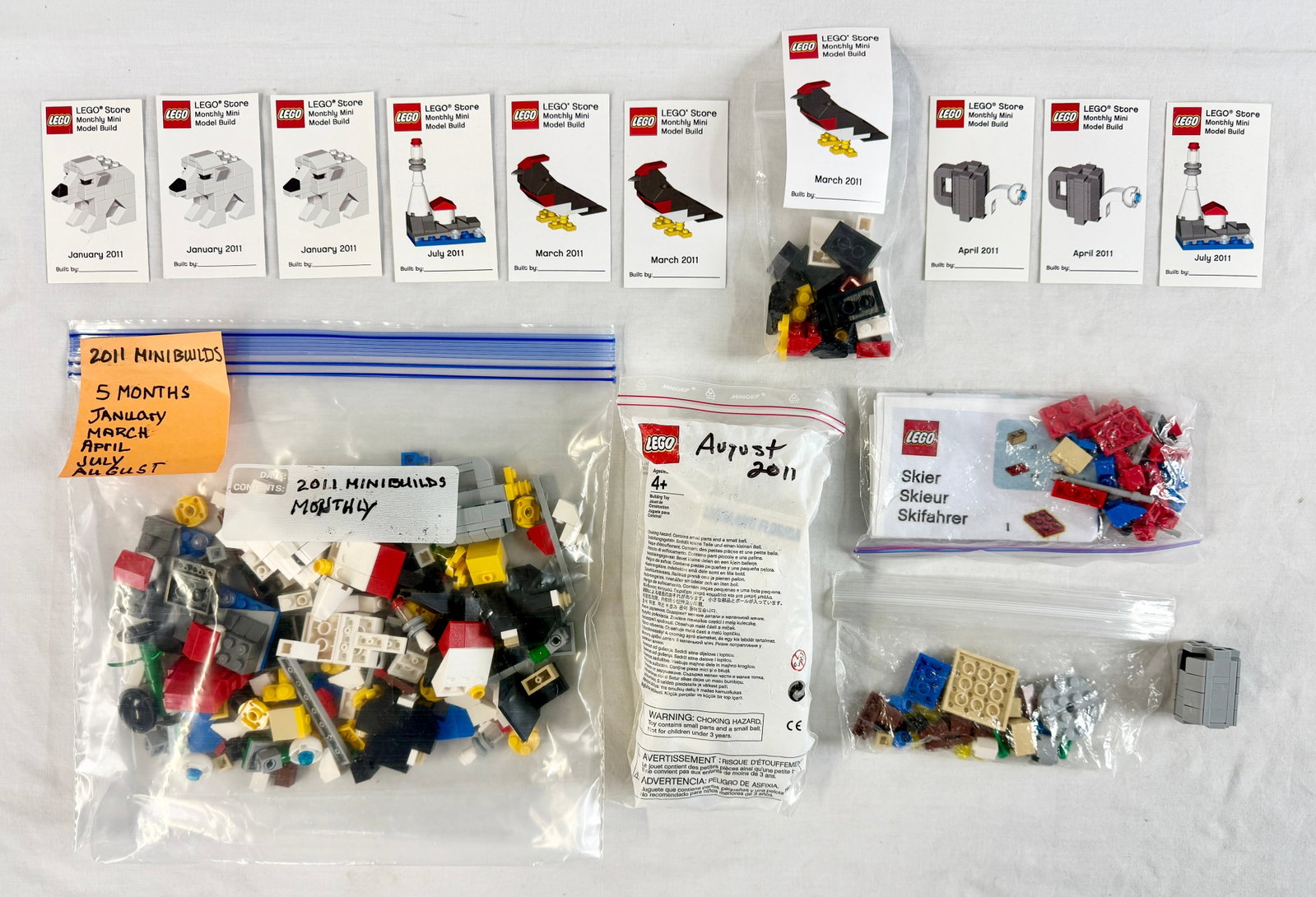 A Collection of LEGO Store Monthly Mini Model Build Sets and Parts from 2011 (1 of 2)