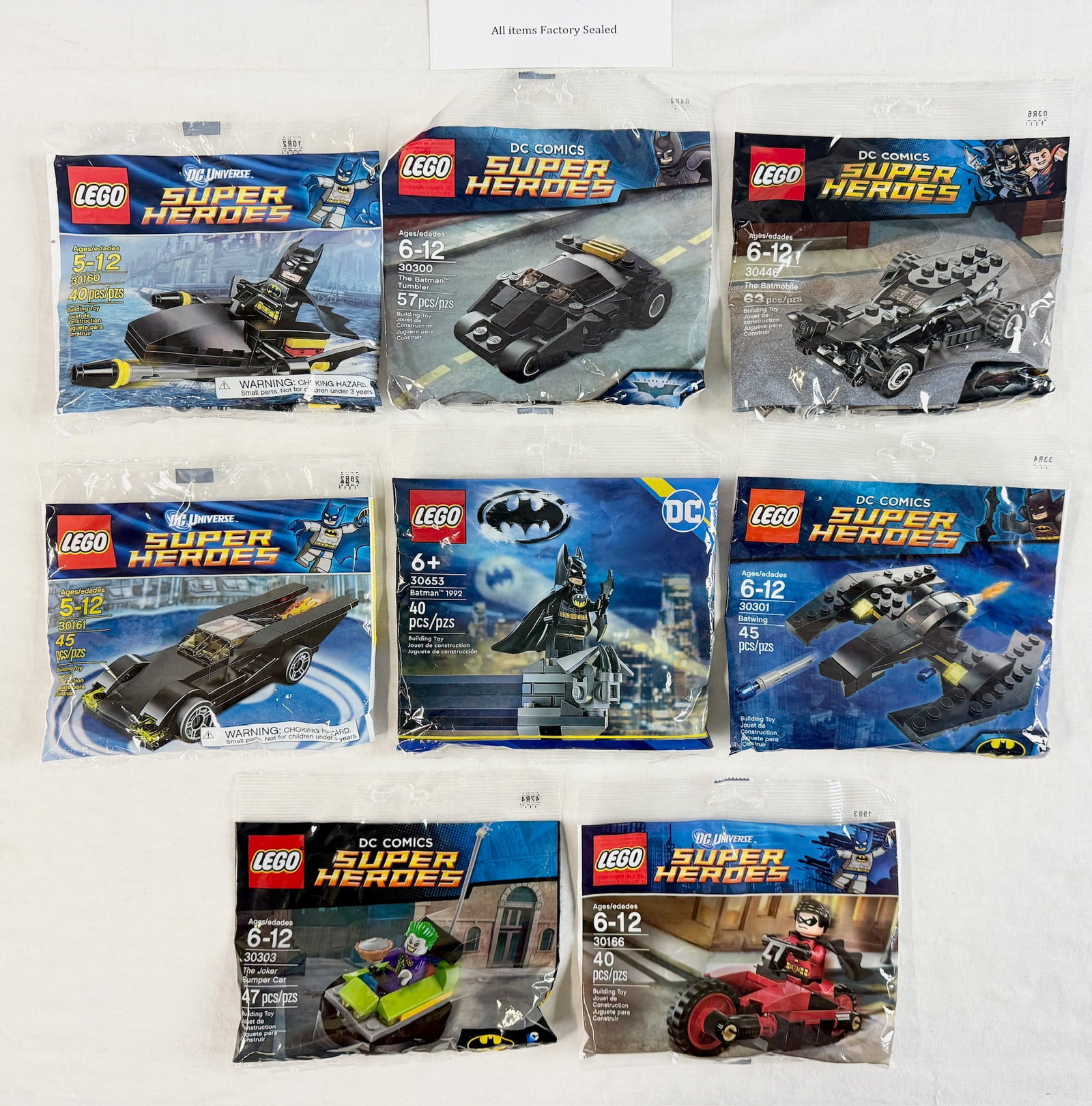 A Collection of Eight LEGO DC Universe and DC Comics Super Heroes Batman Polybag Sets (1 of 2)
